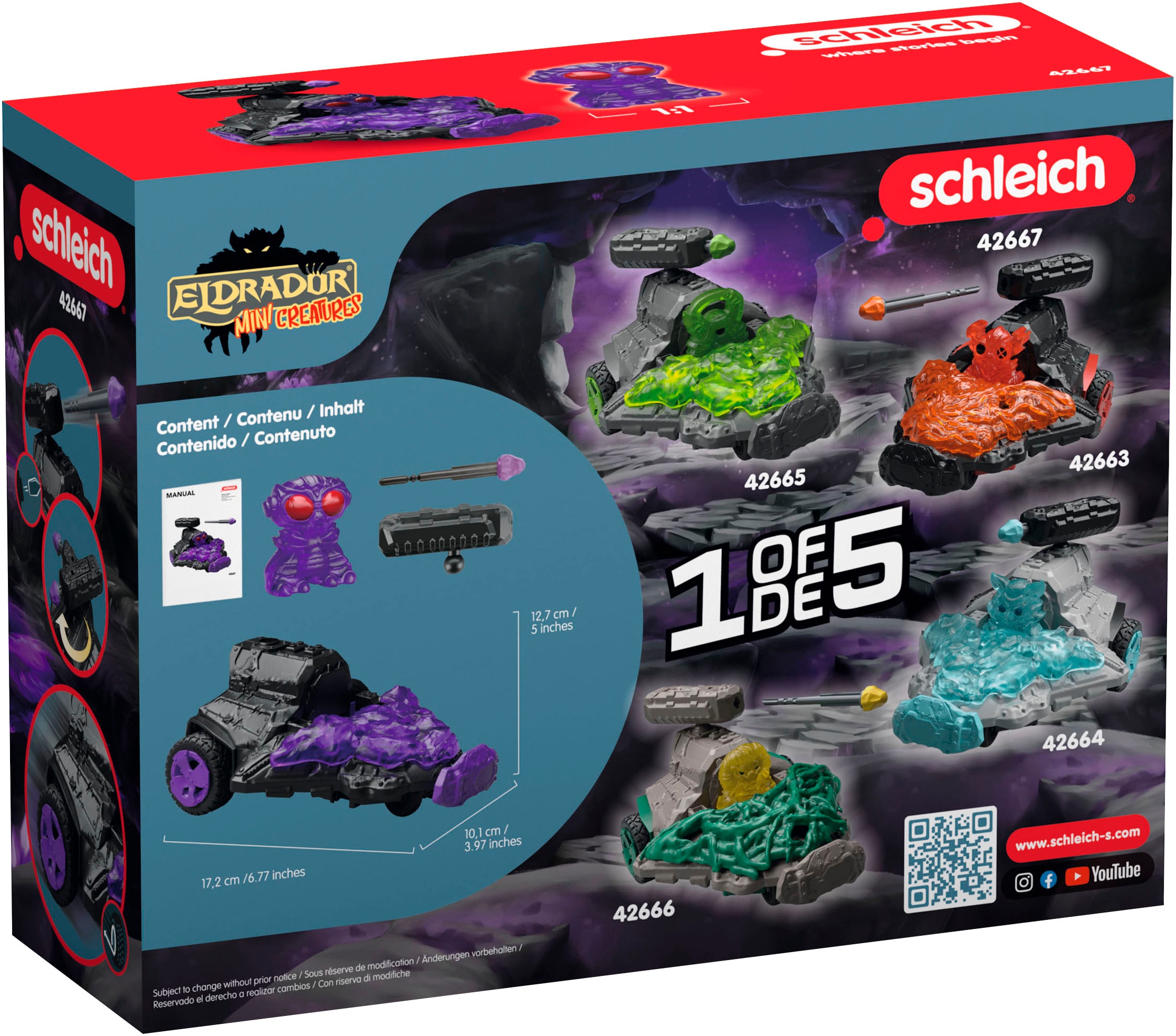 Schleich® Spielzeug-Auto »ELDRADOR® CREATURES, Schatten Düsenjet Fahrzeug (42667)«, mit Mini Cretaure; Made in Europe