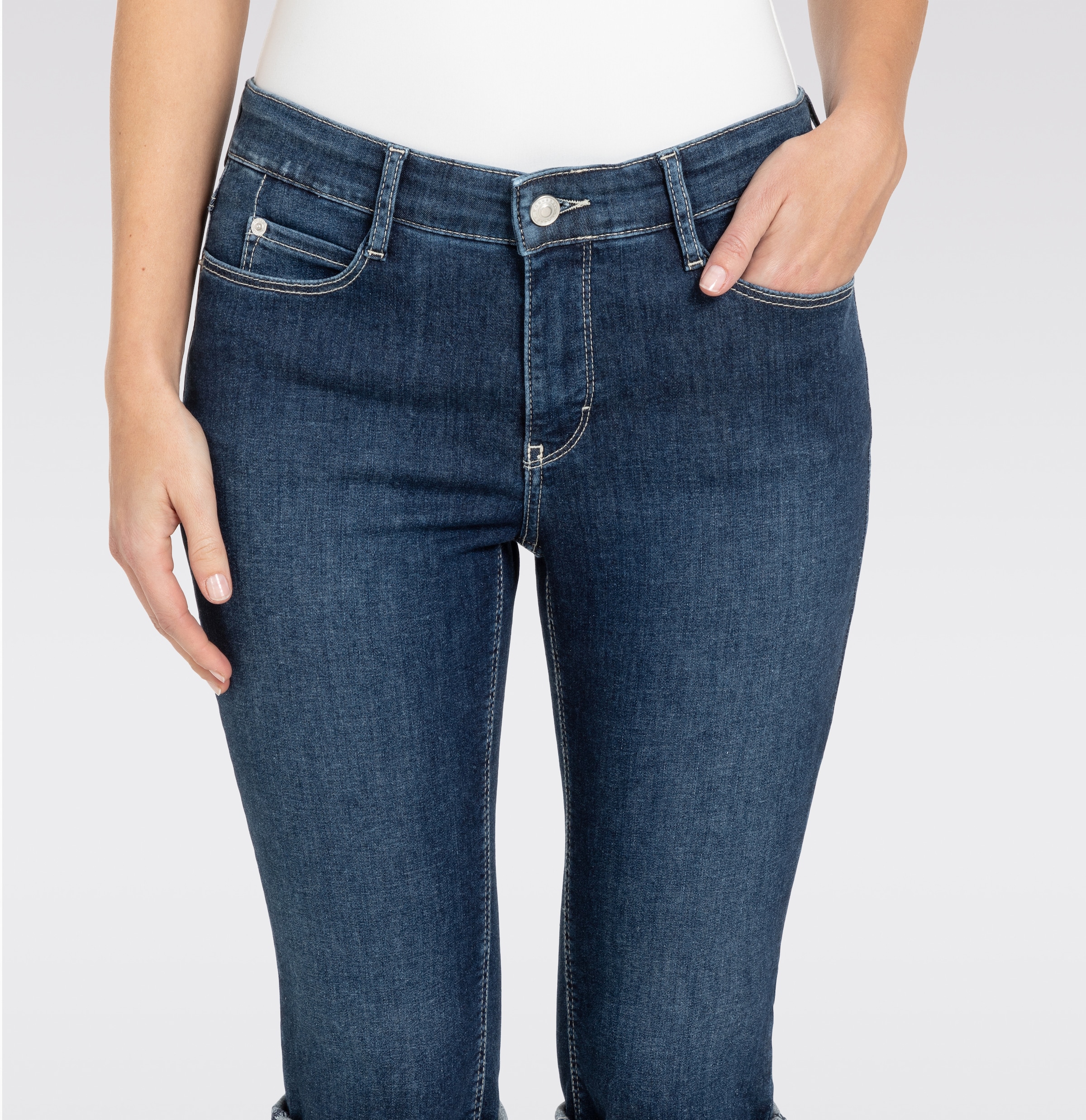 MAC Caprijeans »Dream-Sum« Bequemer Sitz mit krempelbarem Saum