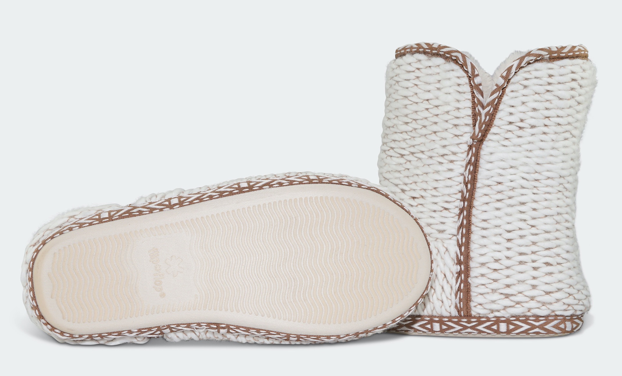 Flip Flop Hüttenschuhe »knit*folded« mit Schaft zum krempeln