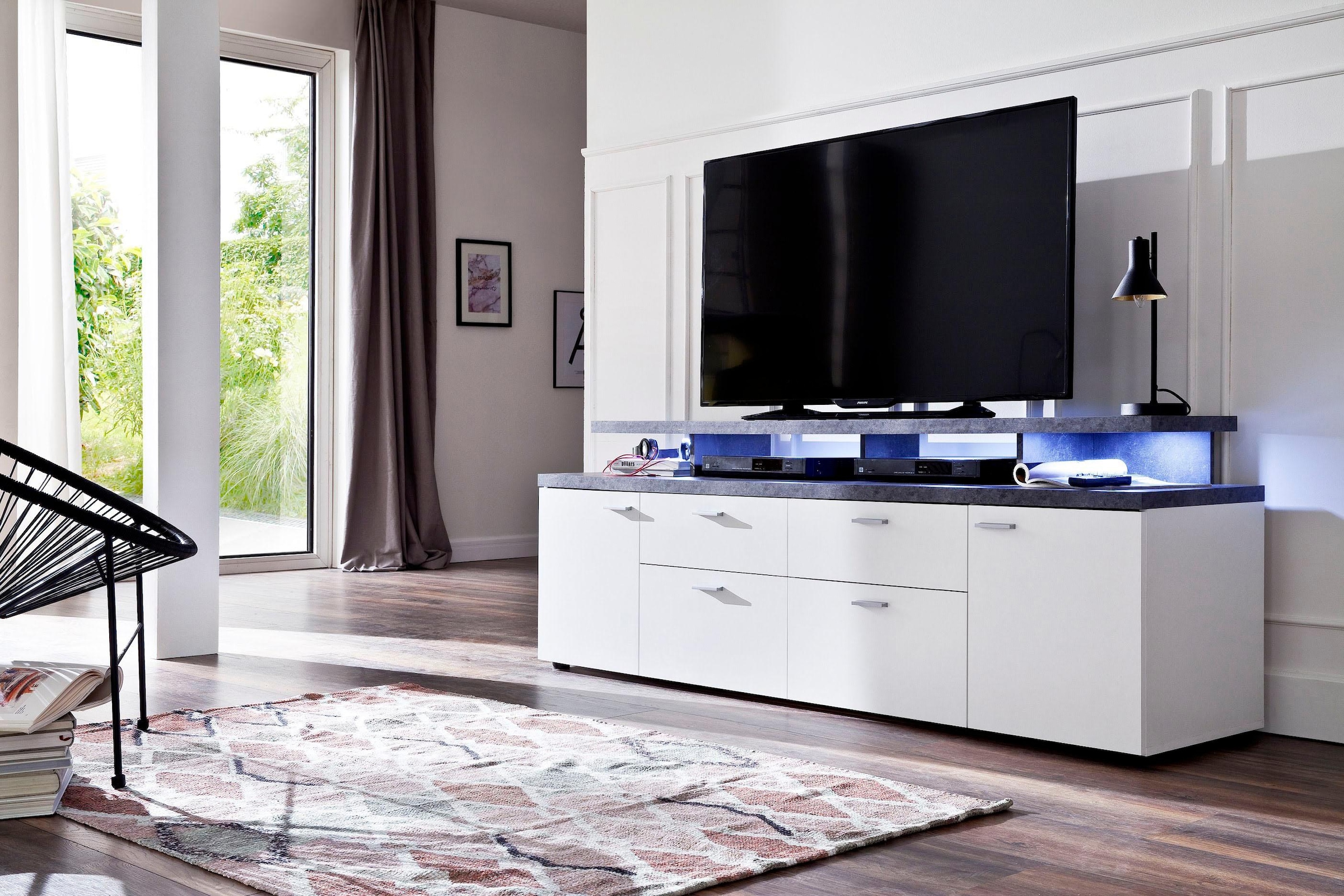 INOSIGN TV-Board »Messina«, (1 St.), Lowboard mit TV-Aufsatz - Für Fernseher bis zu 60 Zoll
