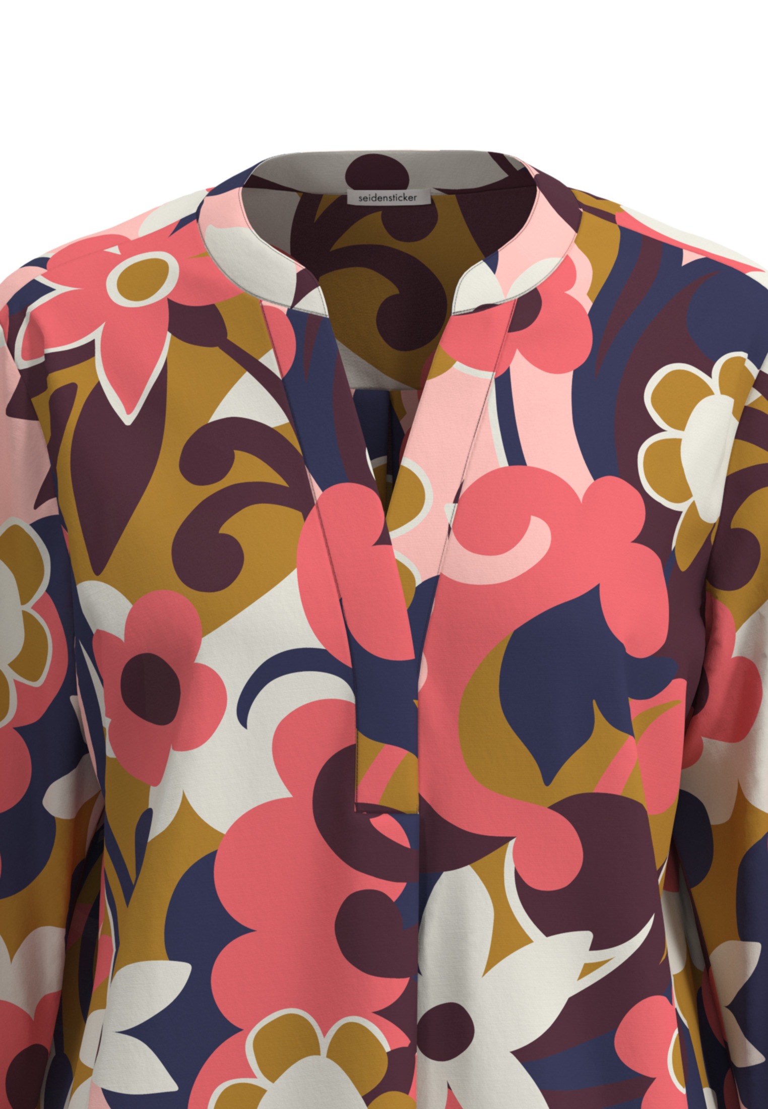 seidensticker Klassische Bluse »Schwarze Rose«, Tunika Floral