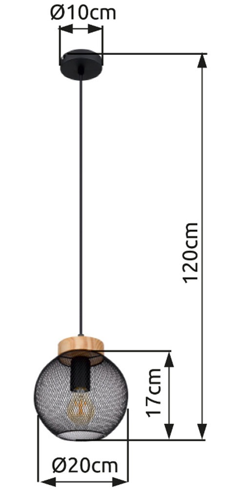 GLOBO LIGHTING Hängeleuchte »PABLO«, Leuchtmittel E27 | ohne Leuchtmittel, Hängelampe/Pendelleuchte/Esszimmer/Wohnzimmer/Esstisch