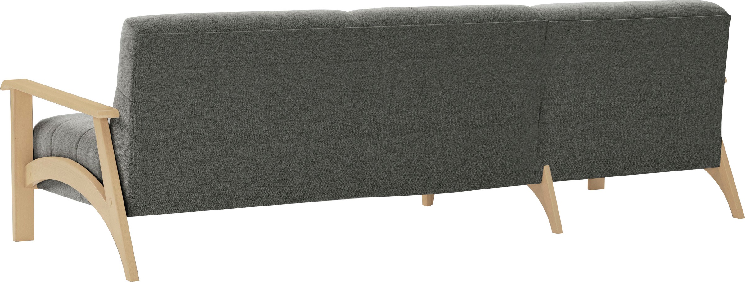 sit&more Ecksofa »Billund L-Form«, Armlehnen aus Buchenholz in natur, verschiedene Bezüge und Farben