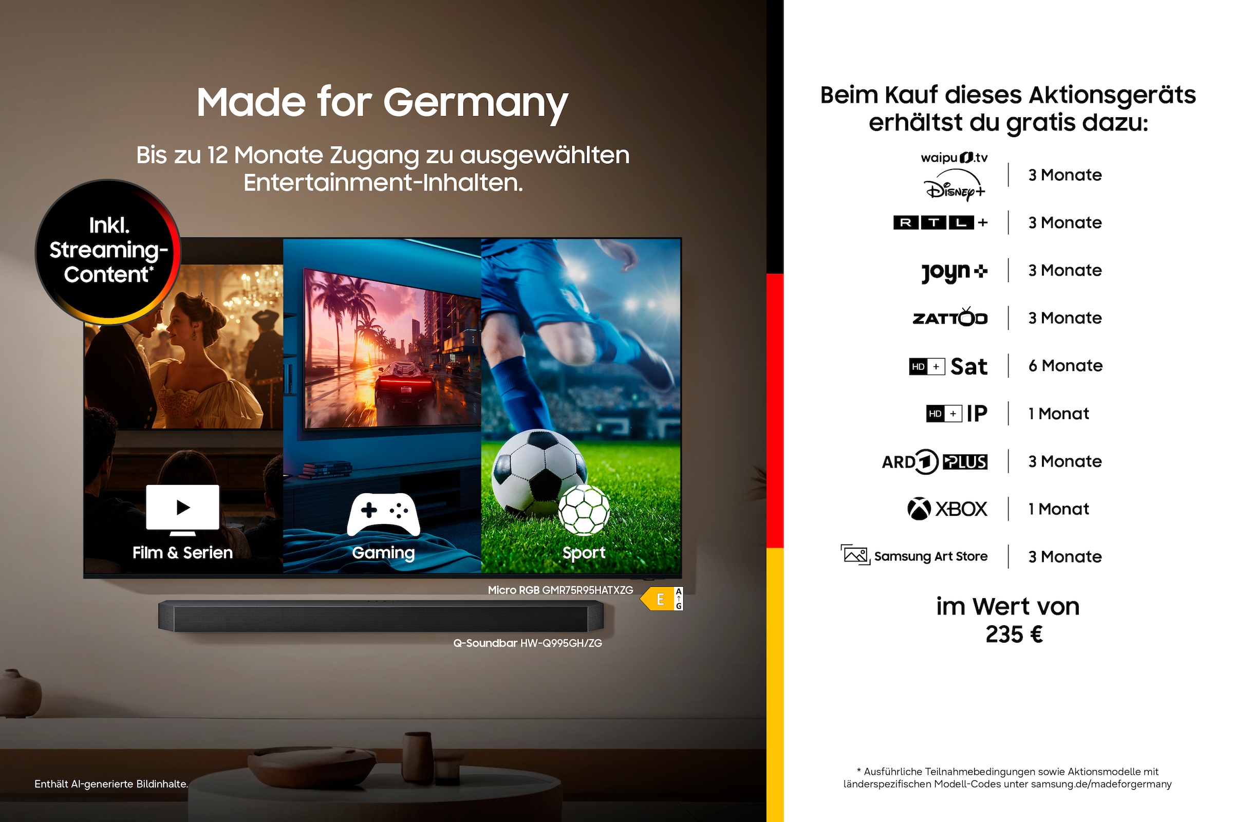 Samsung QLED-Fernseher »GQ65LS03HAU« 163 cm/65 ″ Smart-TV The Frame, Art Mode Kunstwerke, Antireflexion, Rahmen austauschbar