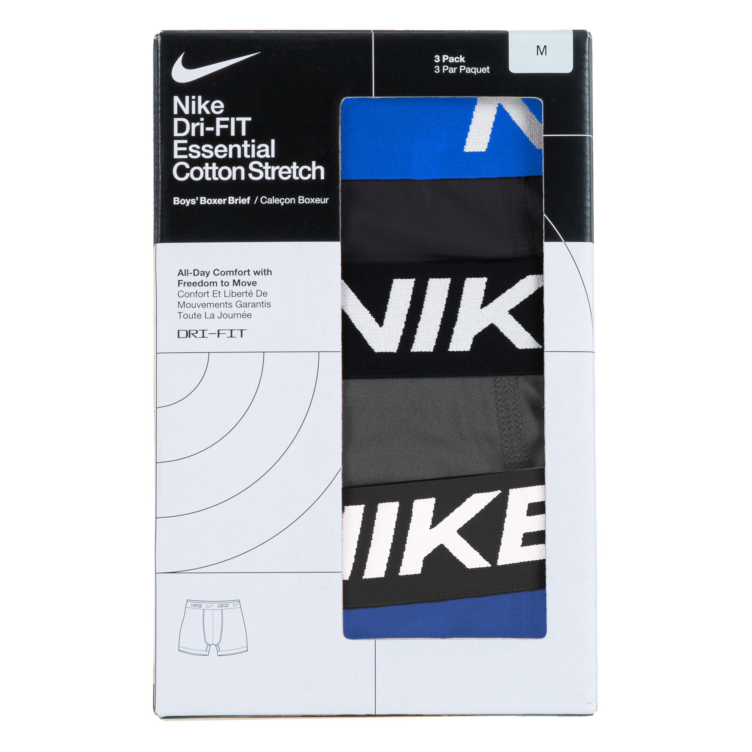 Nike Sportswear Boxershorts »EVERYDAY COTTON 3PK BOXER  BRIEF für Kinder« Packung, 3er-Pack, 3 Stk. für Kinder
