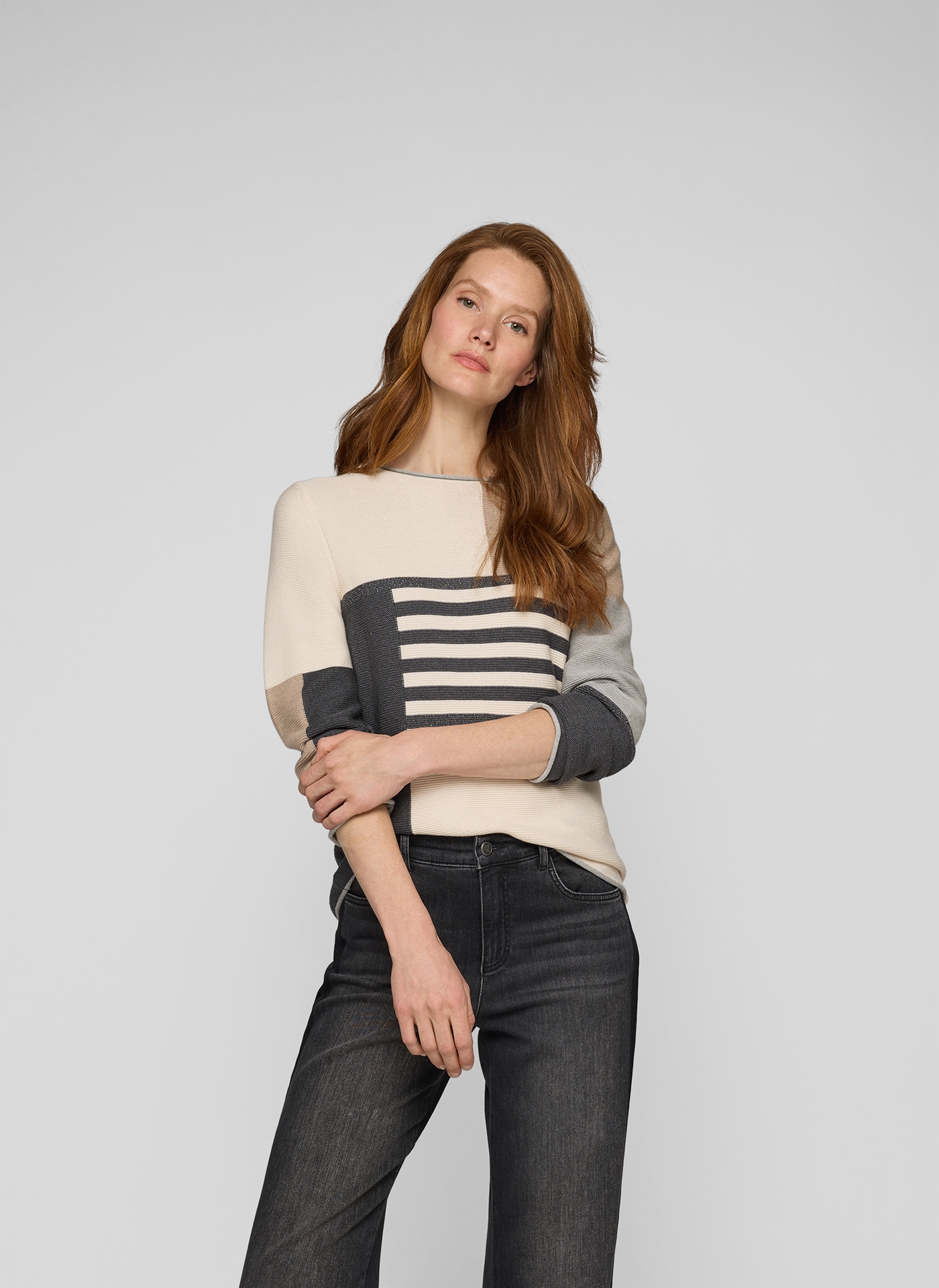 Rabe Strickpullover im Colorblocking-Look günstig online kaufen