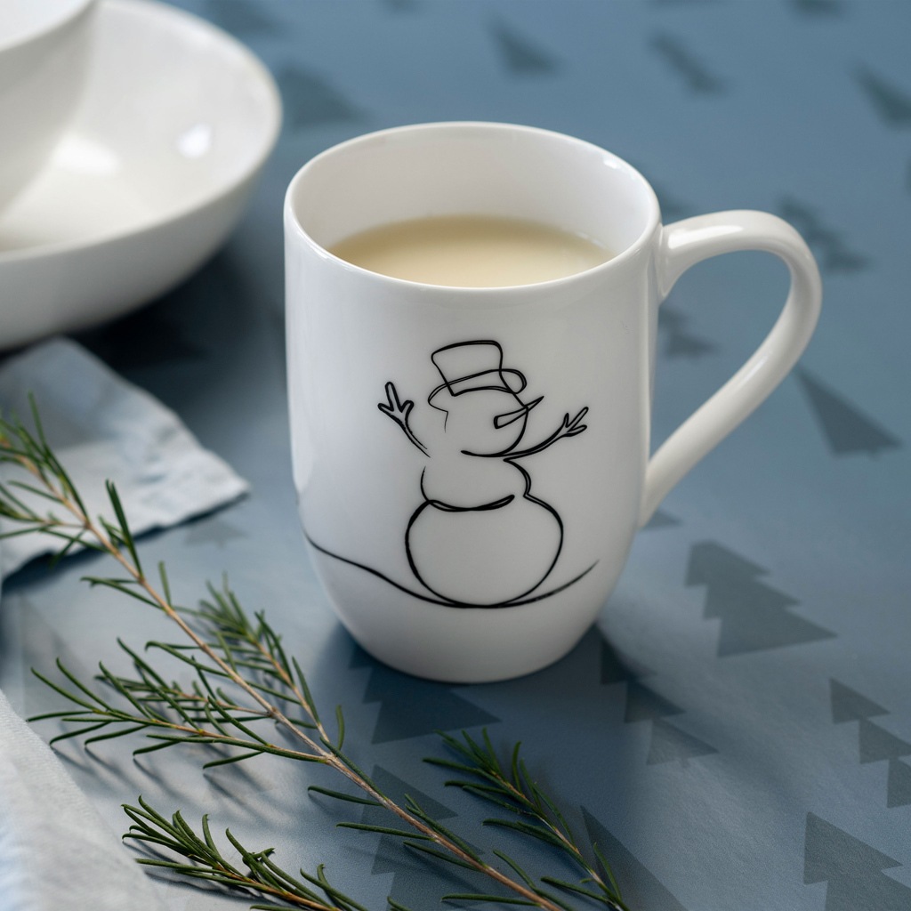 Villeroy & Boch Becher "Becher mit Henkel XMAS Statement Lines 290 ml weiß" günstig online kaufen