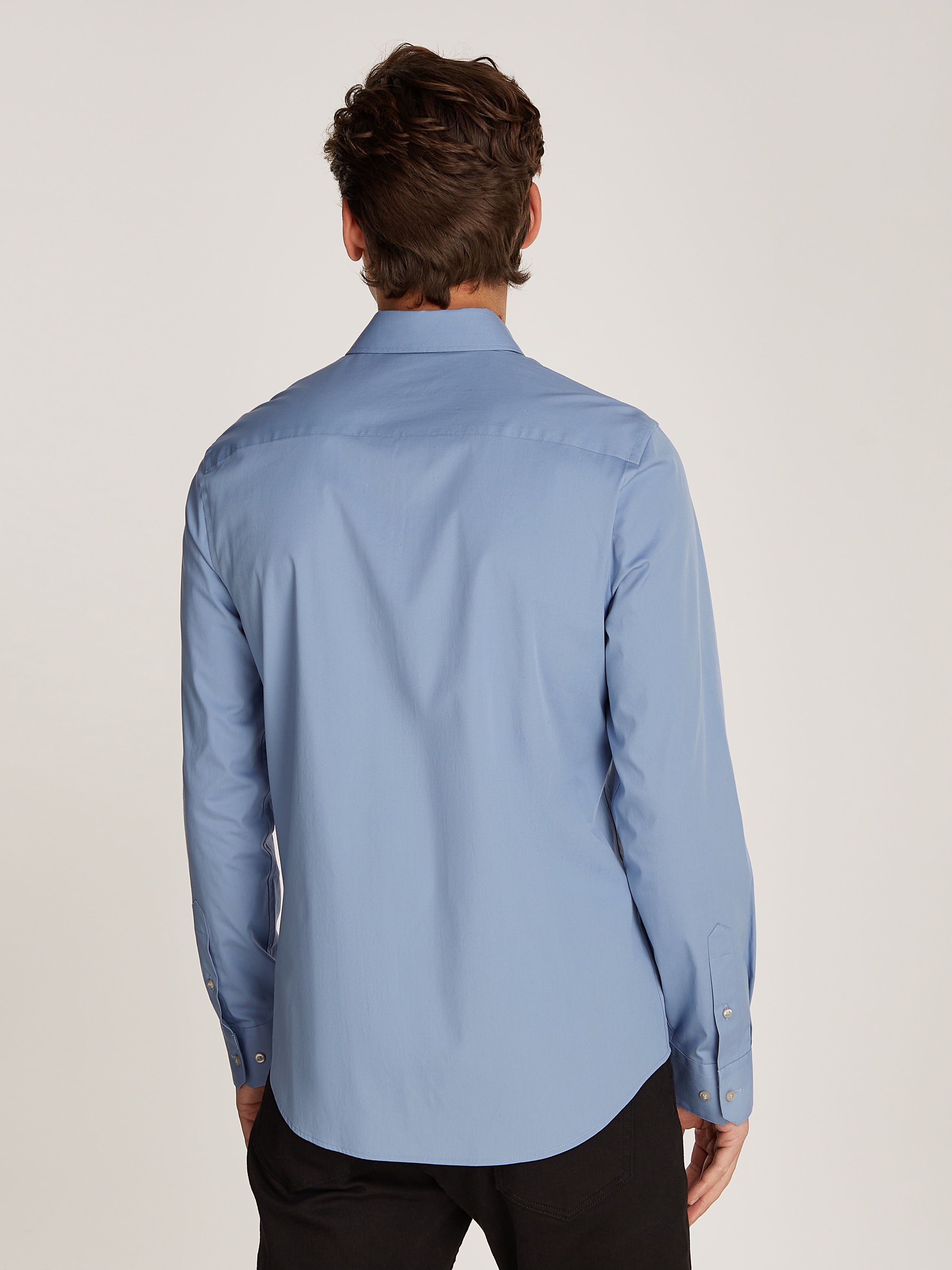 Calvin Klein Langarmhemd "SLIM FIT STRETCH POPLIN", mit Kentkragen günstig online kaufen