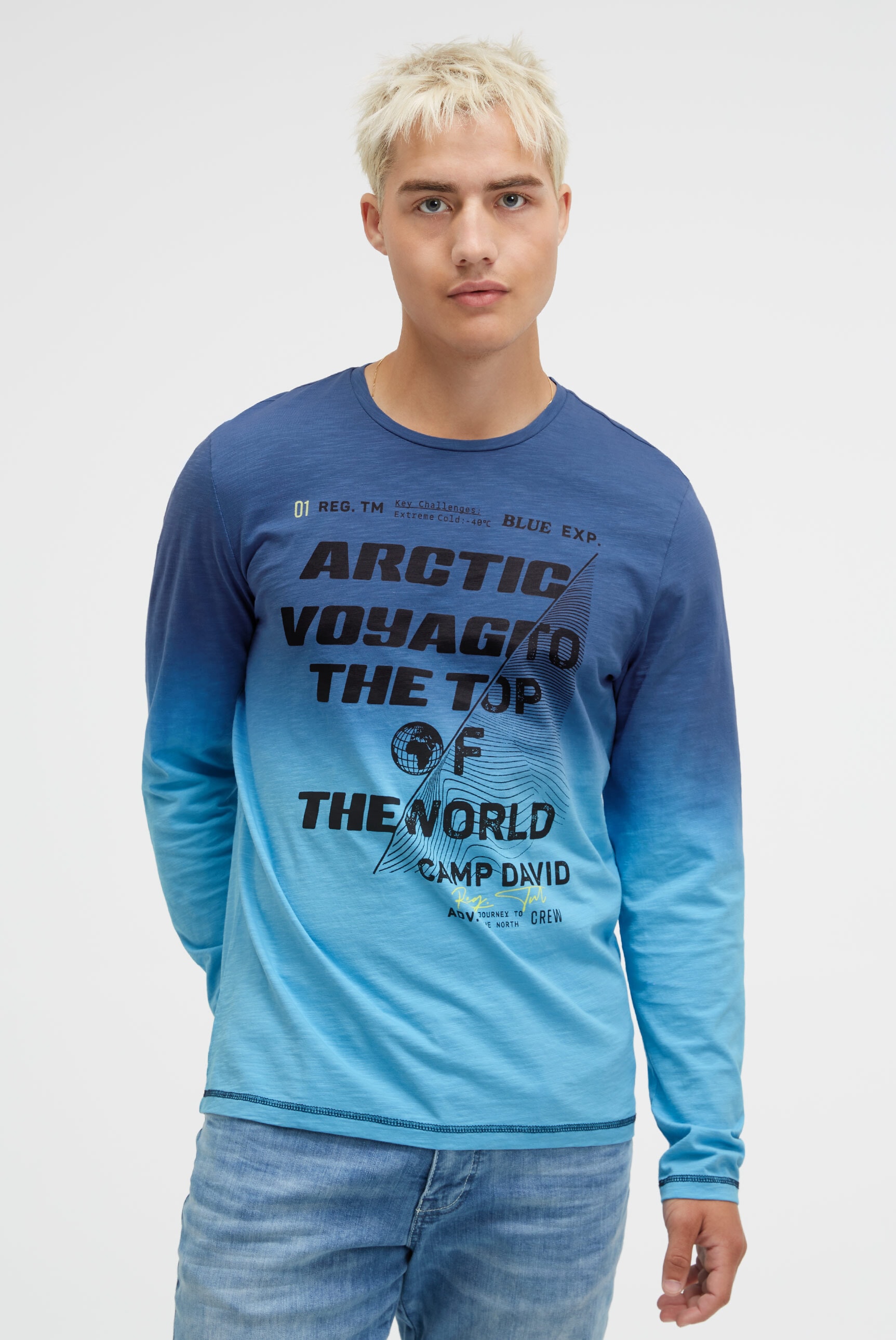 CAMP DAVID Langarmshirt, aus Baumwolle günstig online kaufen