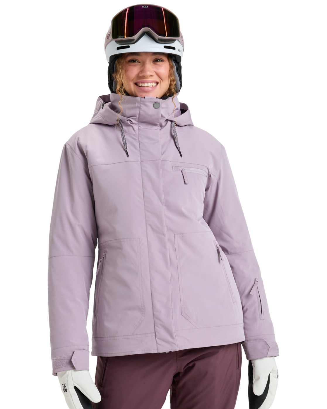 Roxy Veste de snowboard pour femme Brylee Hoodie rose   L