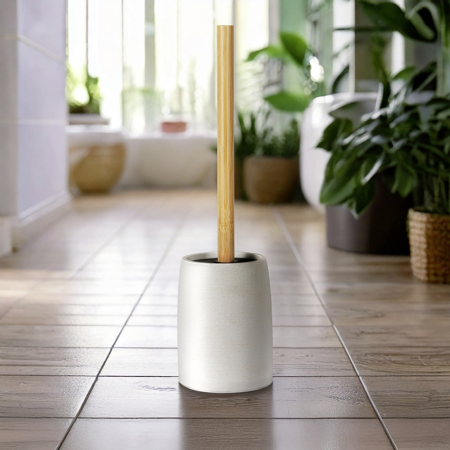 WENKO WC-Garnitur "Altavalle" aus Bambus  Polyresin (Kunststein) günstig online kaufen