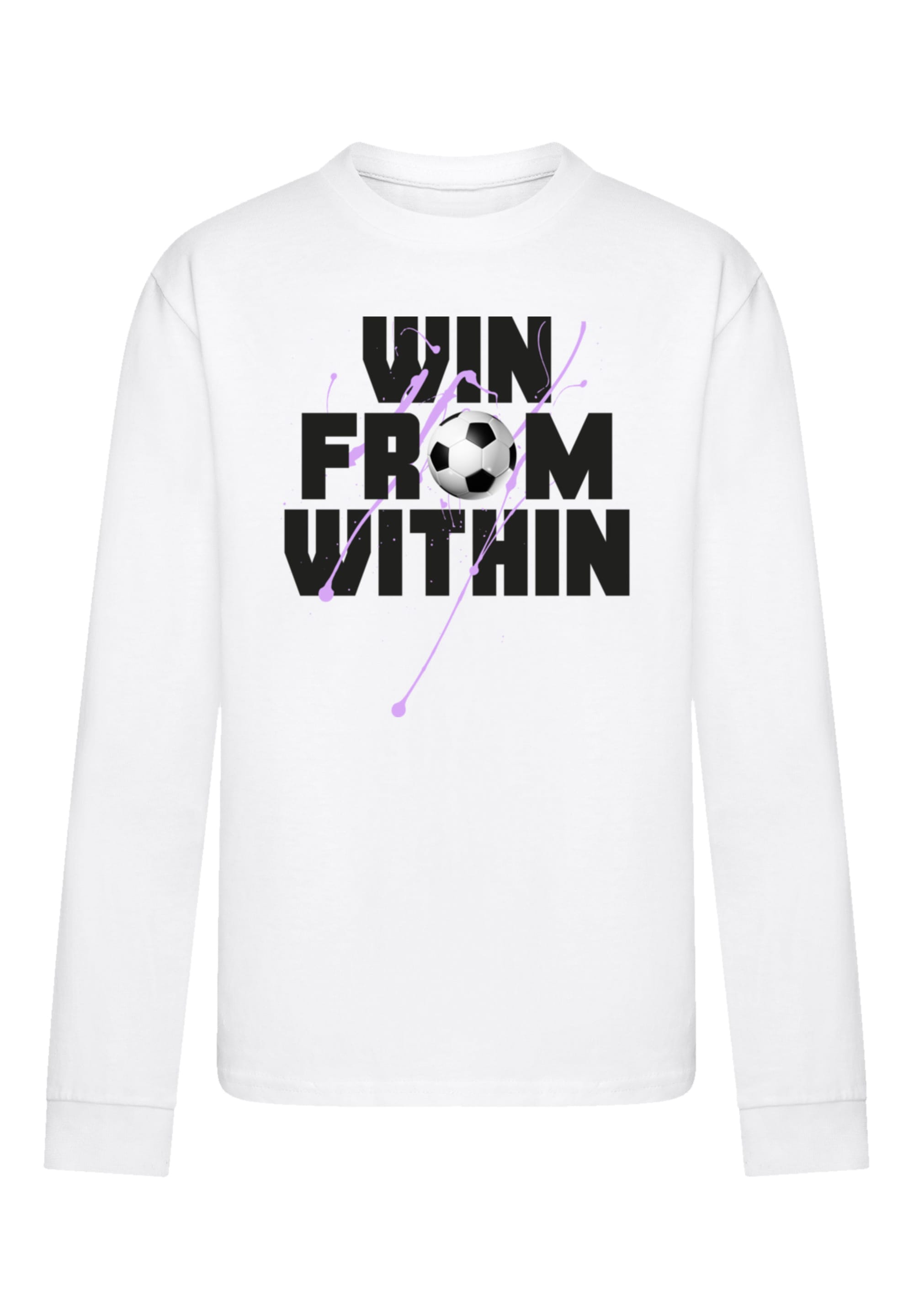 F4NT4STIC T-Shirt »Win From Within Soccer Splash Lilac«, Premium Qualität
