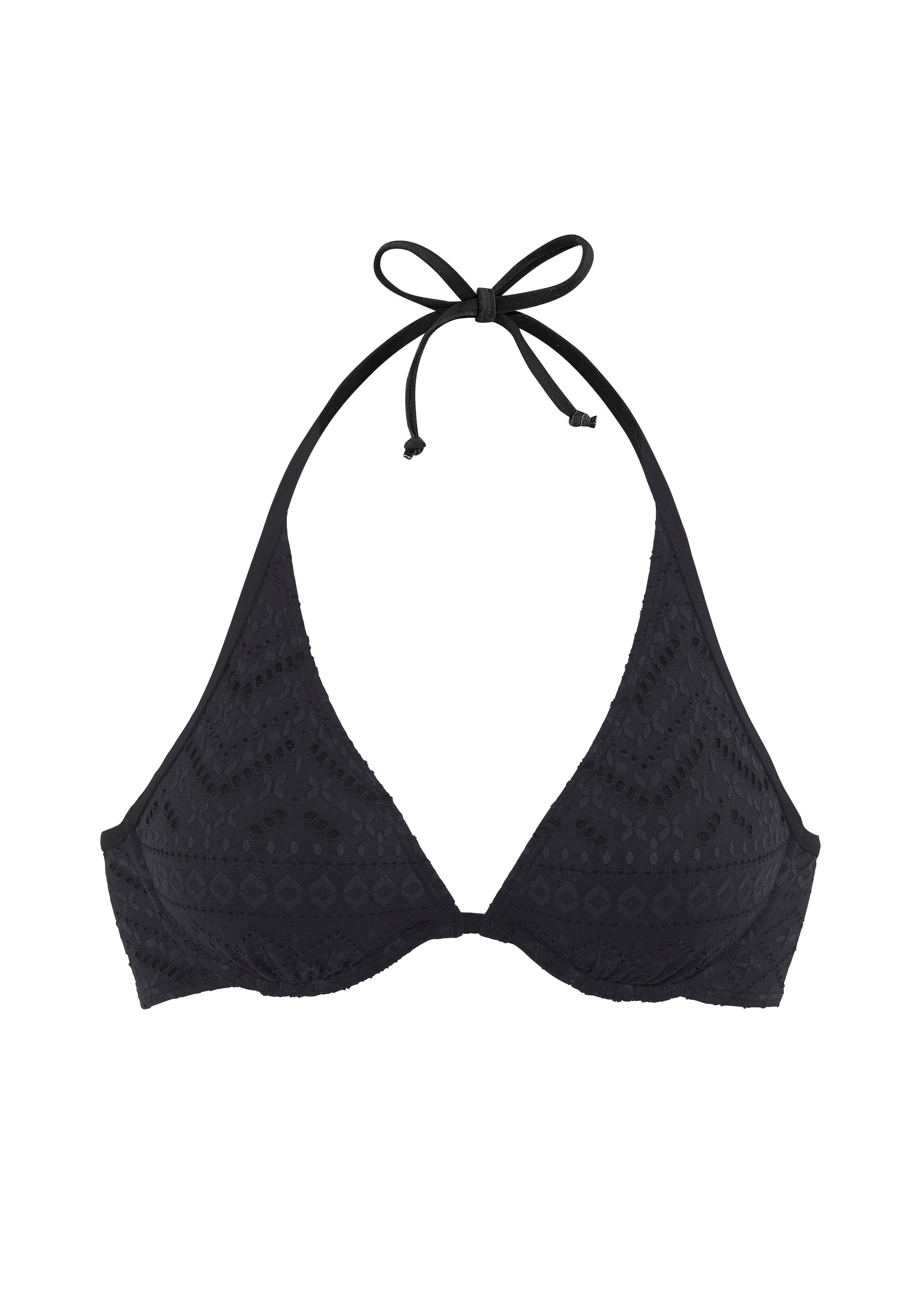 LASCANA Bügel-Bikini-Top "Omara", mit Lochstickerei günstig online kaufen