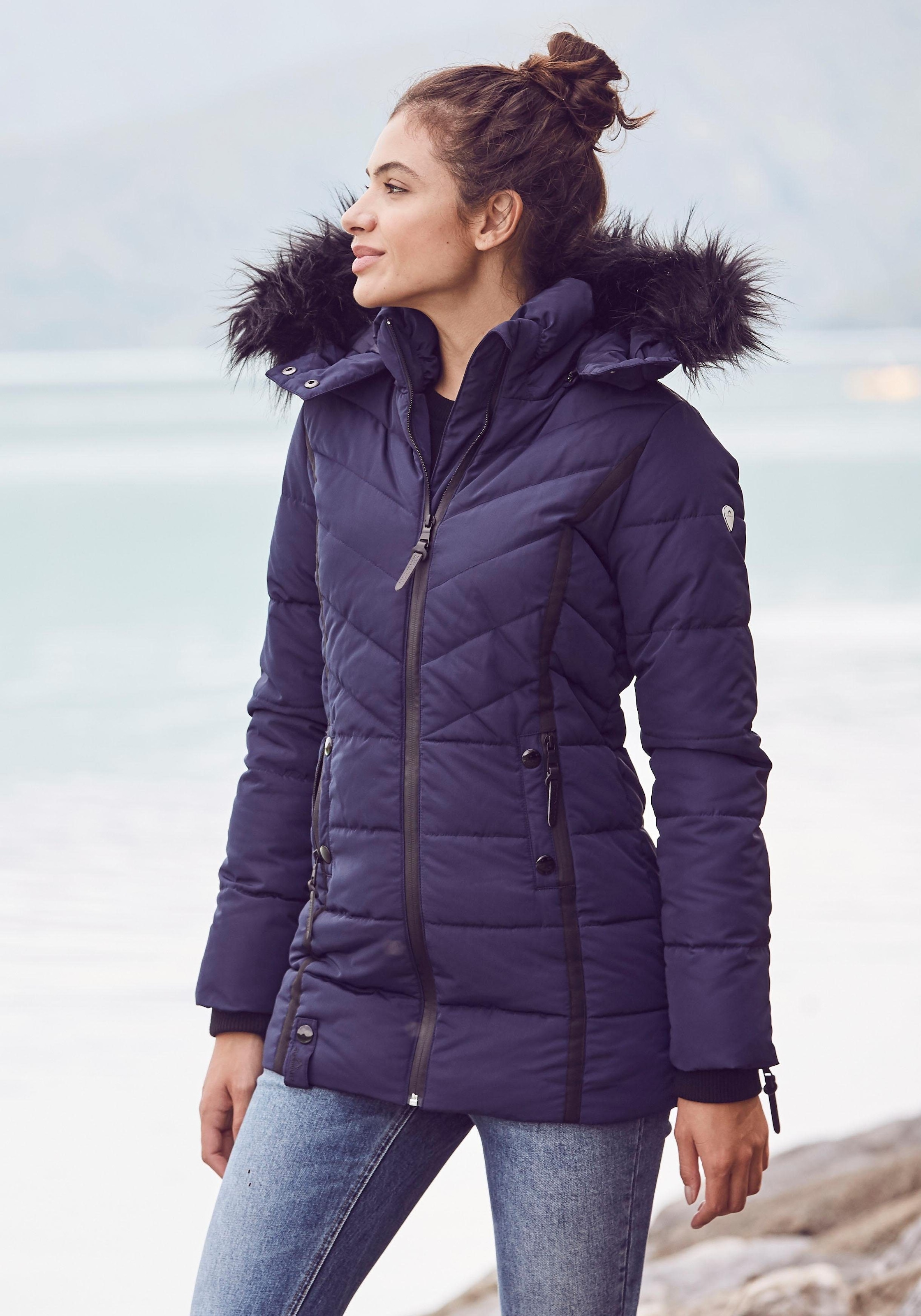 Winterjacke »Pistenglück«, mit Kapuze, hochwertige Steppjacke m. voluminöser...