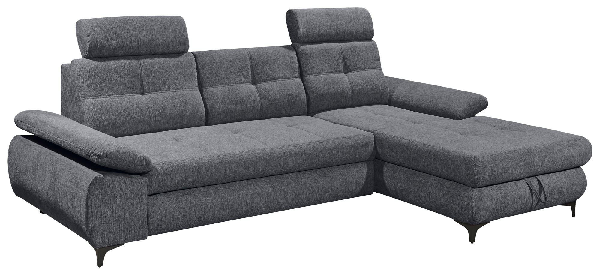ED EXCITING DESIGN Ecksofa »Altona L-Form«, (2 St.), mit Bettfunktion, Bettkasten, Armteilverstellung & Kopfstützen