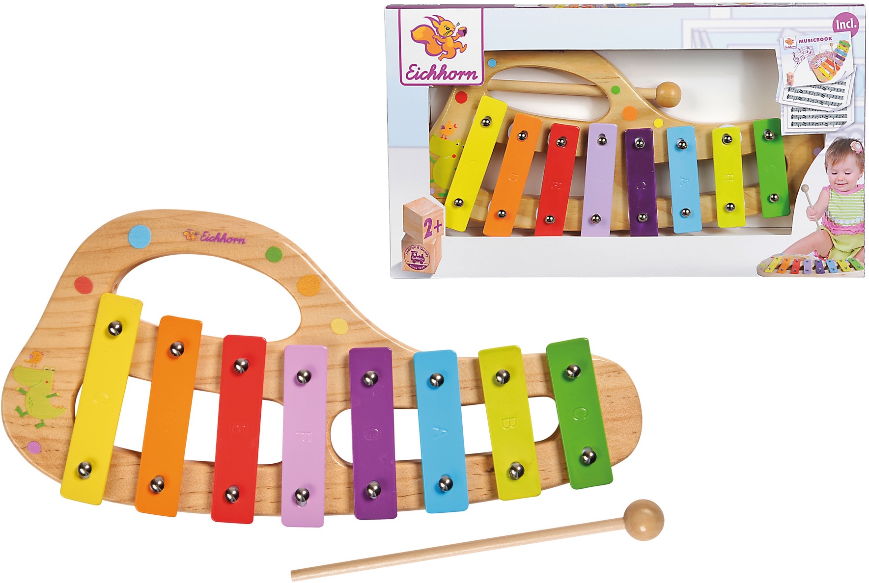 Spielzeug-Musikinstrument »Xylophon«, inkl. Liederbuch
