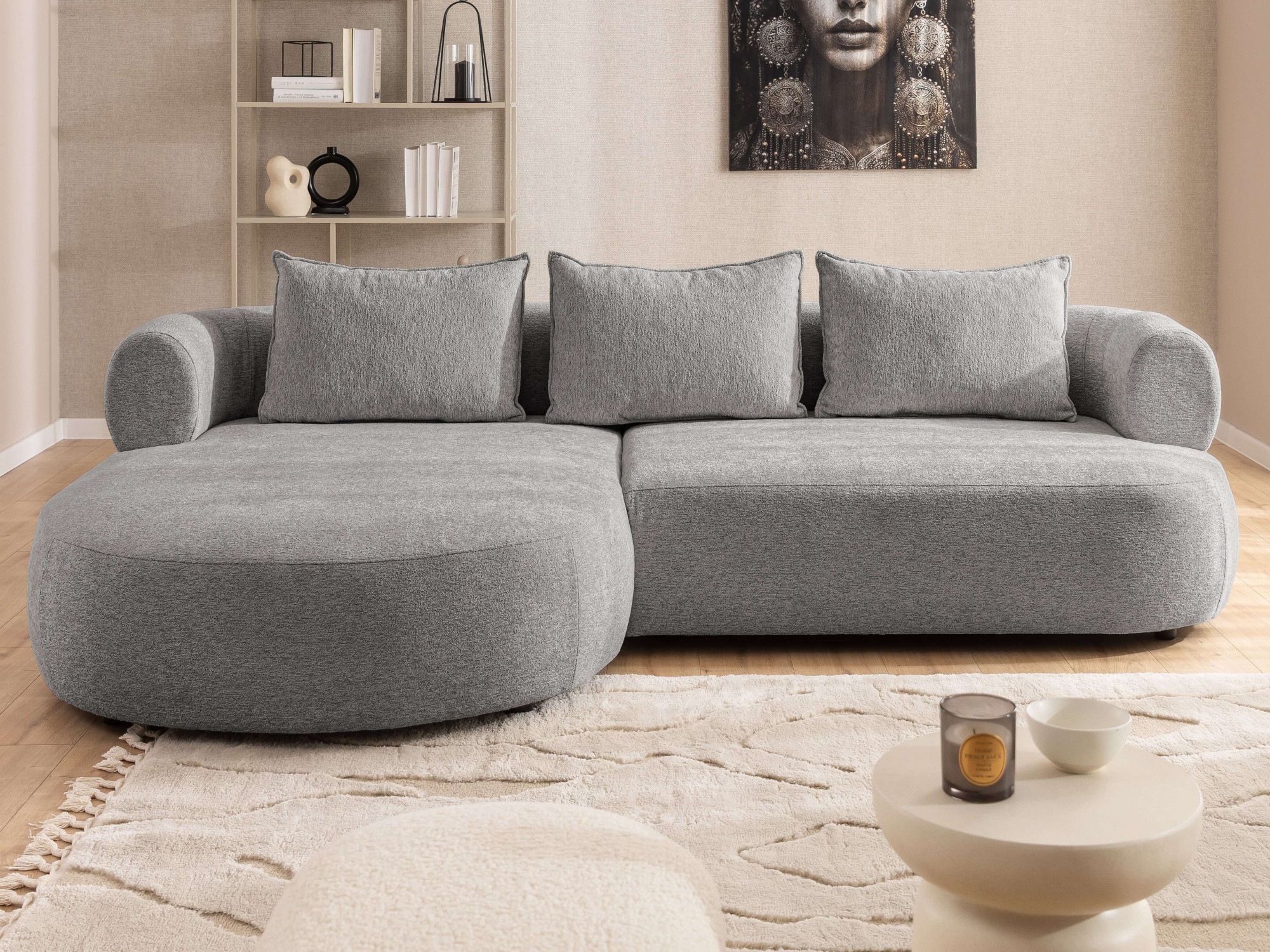 Thumbnail - Home affaire Ecksofa "LUSSAC L-Form Design-Sofa mit Zierkissen, Maße B/T/H: 257/159/78 cm"