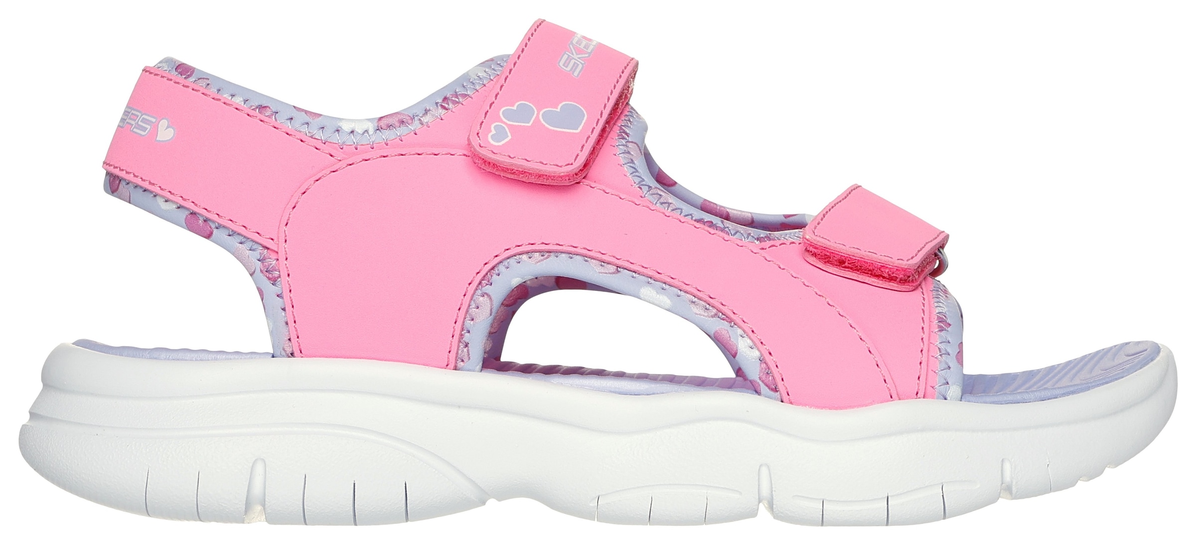 Skechers Sandale »FLEX SPLASH«, Klettschuh mit Herz-Applikation, Größenschablone zum Download