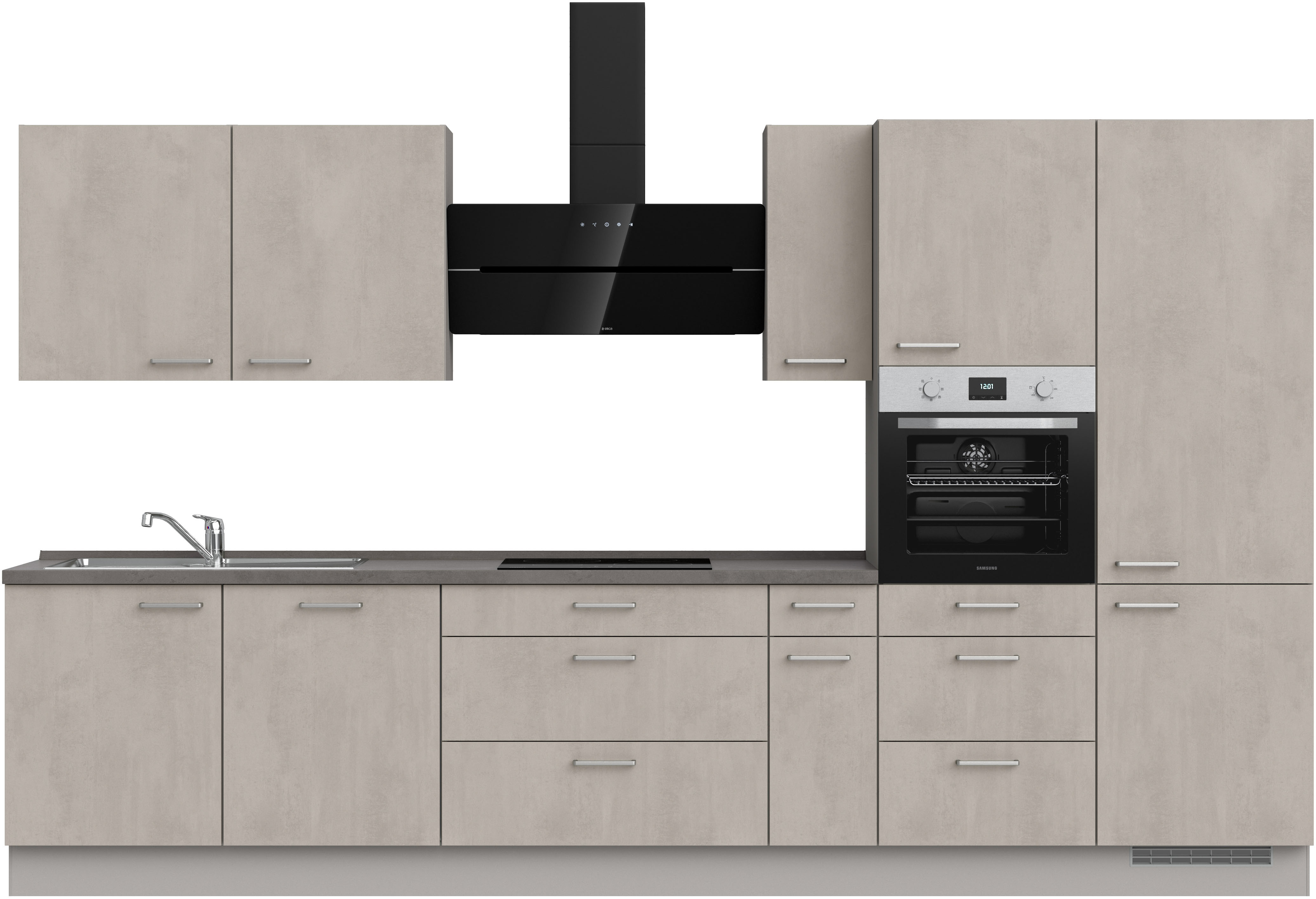 nobilia 1100000002199 ""Riva II", NEU: individuell anpassbar mit gratis Profi-Beratung" vormontiert, Breite 360 cm, Ausrichtung wählbar, wahlw. mit E-Geräten