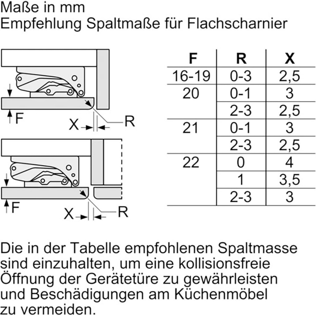 Constructa Einbaukühlschrank »CK101VFE0«, CK101VFE0, 82 cm hoch, 59,8 cm breit