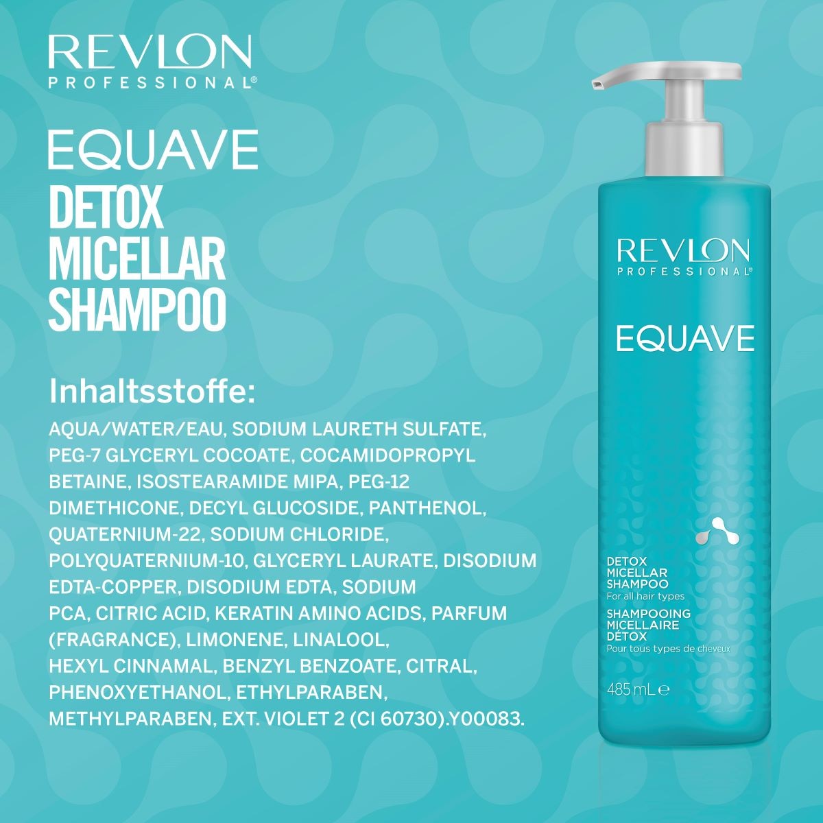 REVLON PROFESSIONAL Haarshampoo »Haarshampoo Equave Detox Micellar Shampoo, Alle Haartypen«