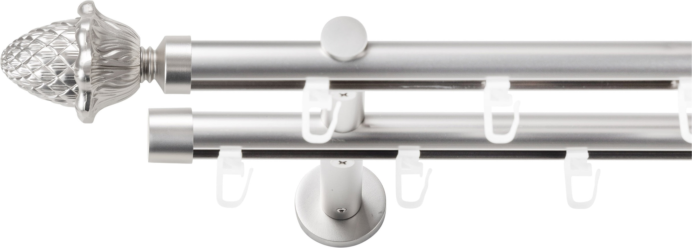 SN DECO GROUP Gardinenstange Ø 19 mm 2 läufig-läufig Fixmaß;kürzbar