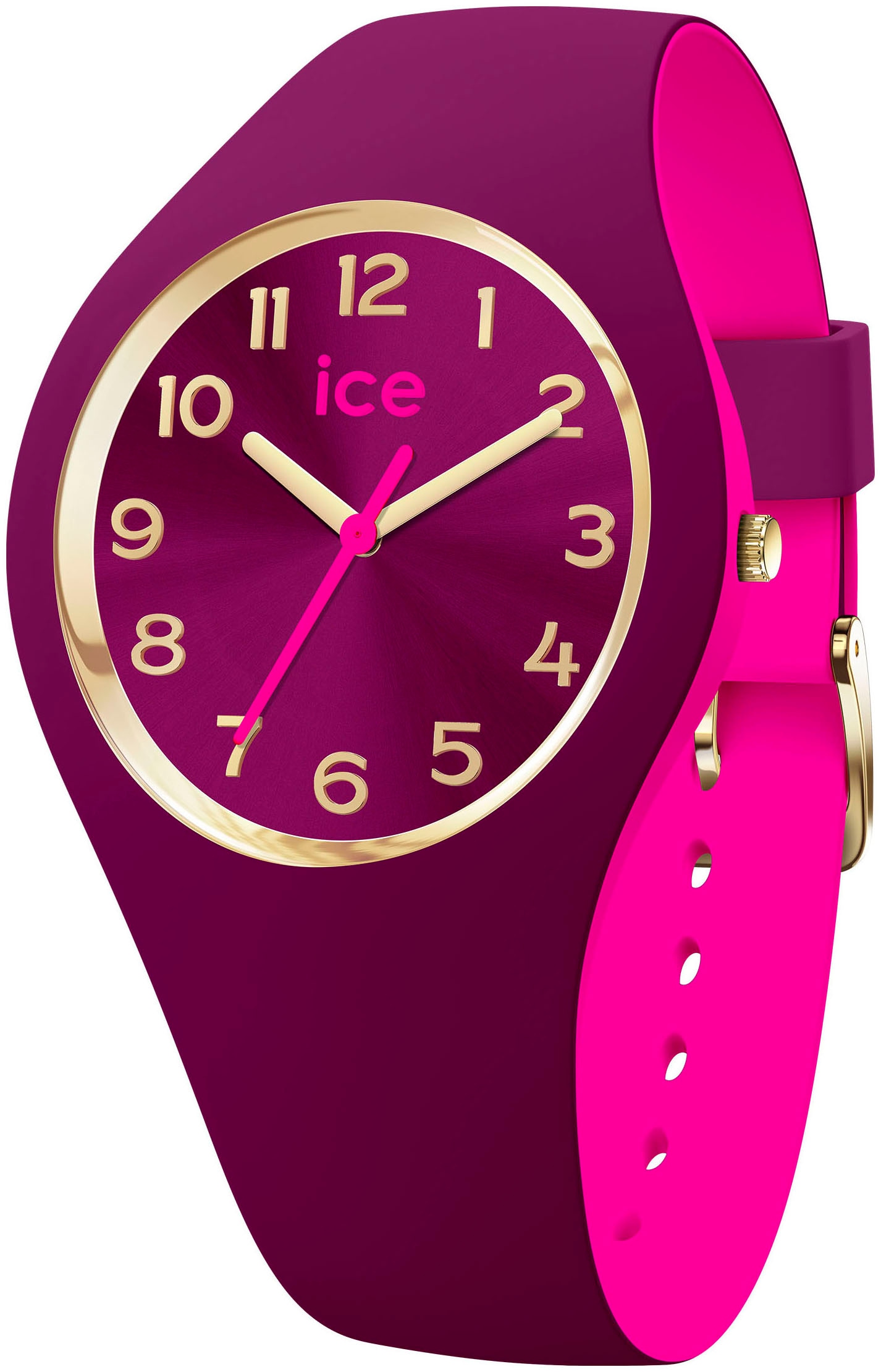 Quarzuhr »ICE duo chic - Small - 3H«, Armbanduhr, Damenuhr, Silikonarmband, analog