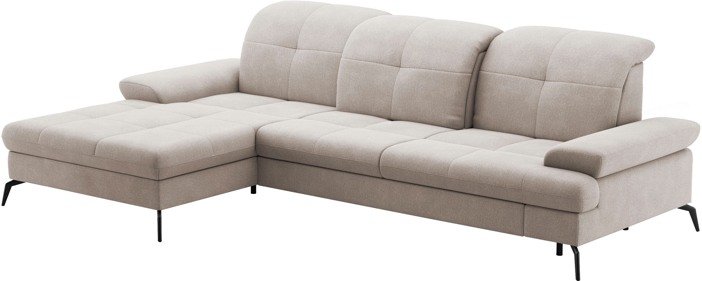 sit&more Ecksofa »Amica, L-Form, inkl. Sitztiefenverstellung & Armteilverstellung«, wahlweise mit Bettfunktion, Bettkasten und Kopfteilverstellung