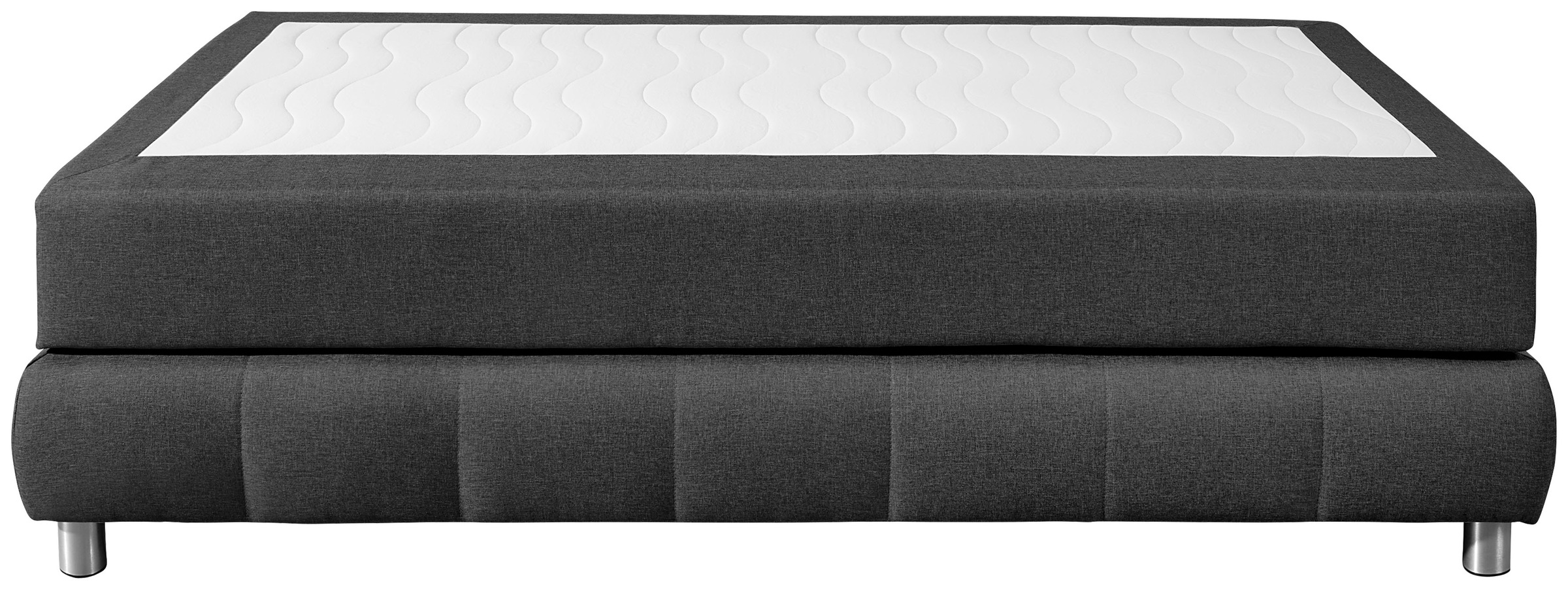 Boxspringbett HOME AFFAIRE "Salo", grau (anthrazit), B:96cm L:206cm, Komplettbetten, Boxspringbett, Ohne Kopfteil, inkl. Topper, auch in Überlänge 220 cm 6