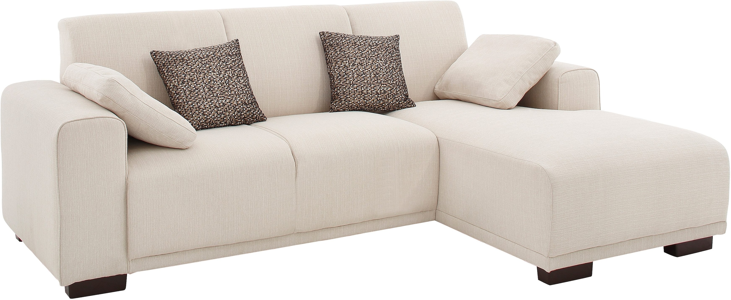 Home affaire Ecksofa »Bornholm incl. 2 Kissen, Stellmaße 234x162 cm L-Form«, Recamiere wahlweise links oder rechts bestellbar