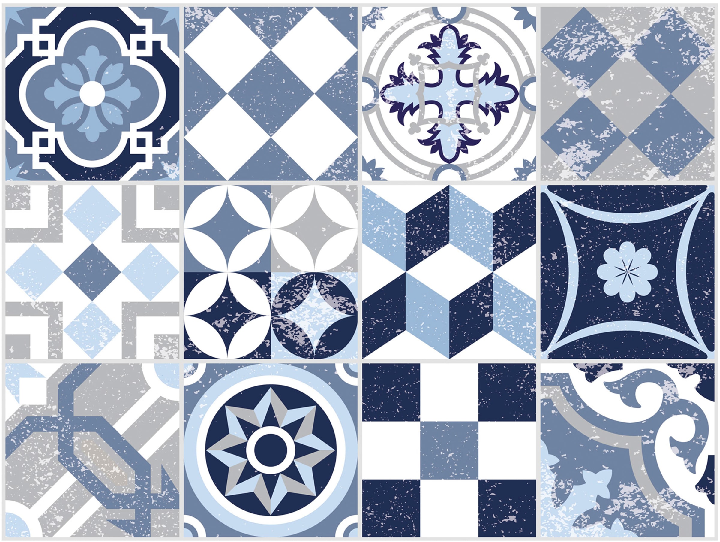 Platzset »Mosaik, blau«, (Set, 4 St.), für innen und außen geeignet, wasserabweisend