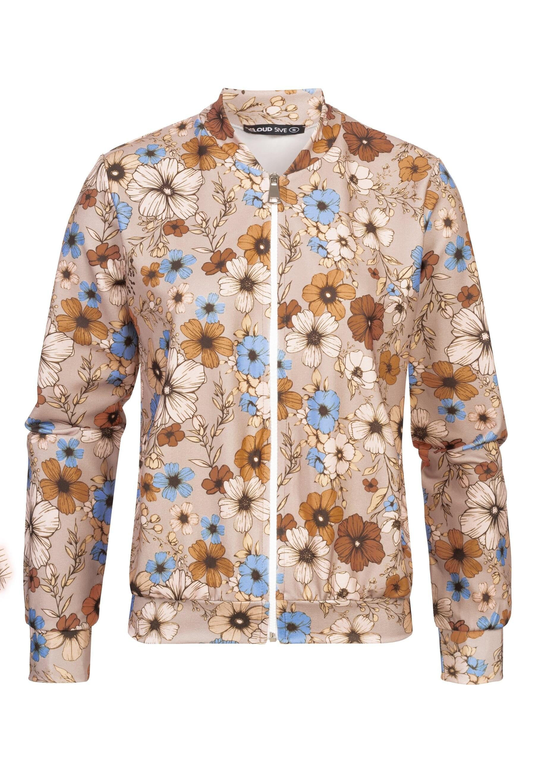 CLOUD 5IVE Klassische Bluse "CLOUD 5IVE Blouson with All-Over Flower Print" günstig online kaufen