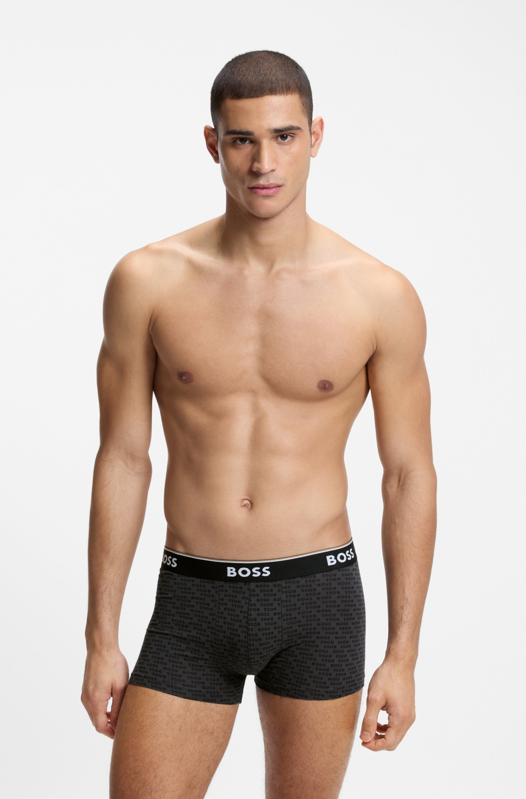 BOSS Trunk Packung, 3 Stk. aus Stretch-Baumwolle, elastischer Bund, mittlere Bundhöhe