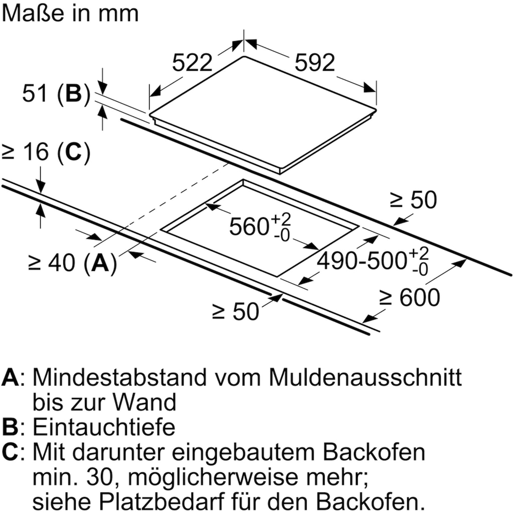 BOSCH Backofen-Set »HBD236VR60«, HBF133BR0, mit Teleskopauszug nachrüstbar, ecoClean Direct