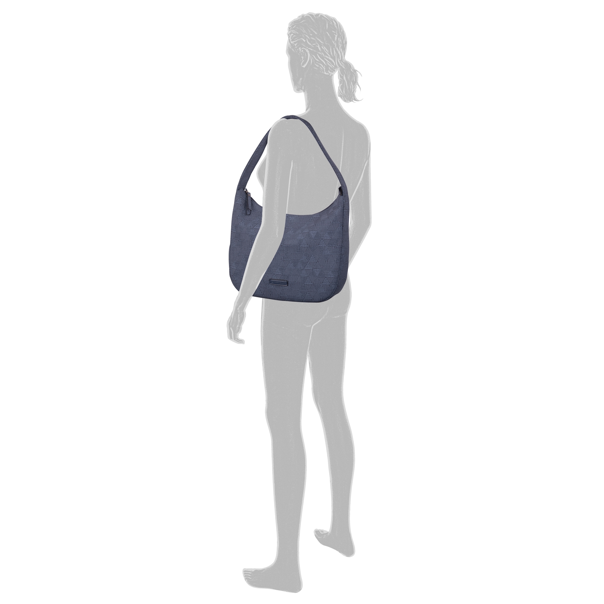 TOM TAILOR Hobo »Carrie«, aus realistisch wirkendem Denim Jacquard auf weichem Lederimitat