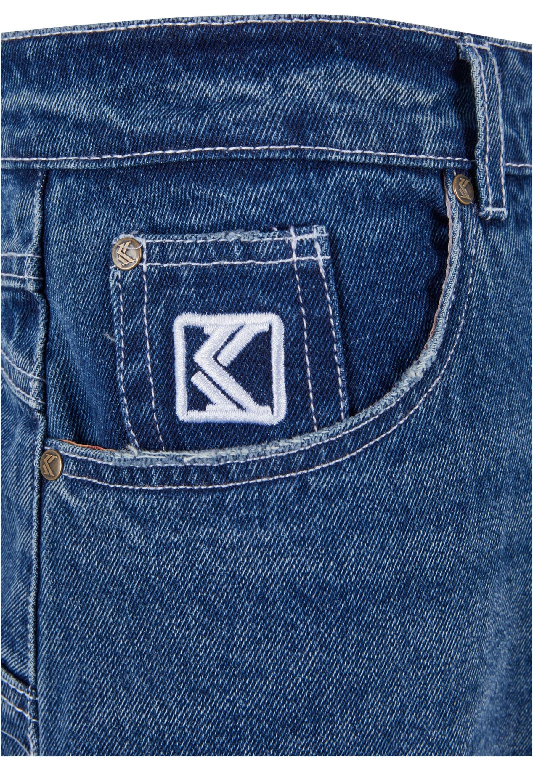 Karl Kani Bequeme Jeans »Karl Kani Herren Karl Kani Metal Plate Baggy Five Pocket Denim«