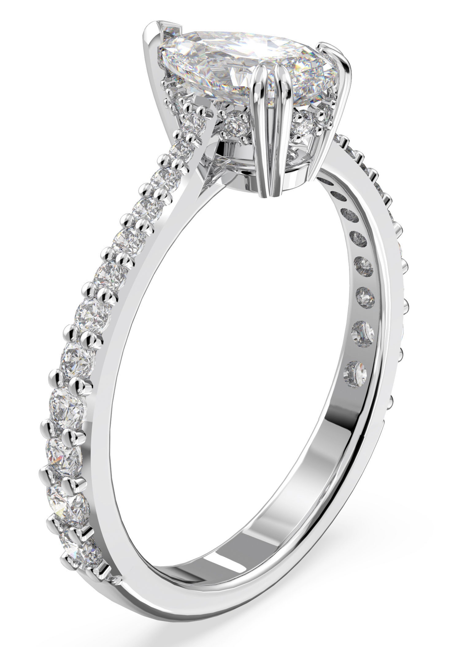Swarovski Fingerring »Millenia Cocktailring, Tropfenschliff, 5638776, 5642627/-28/-31/-32«, mit Swarovski® Kristall