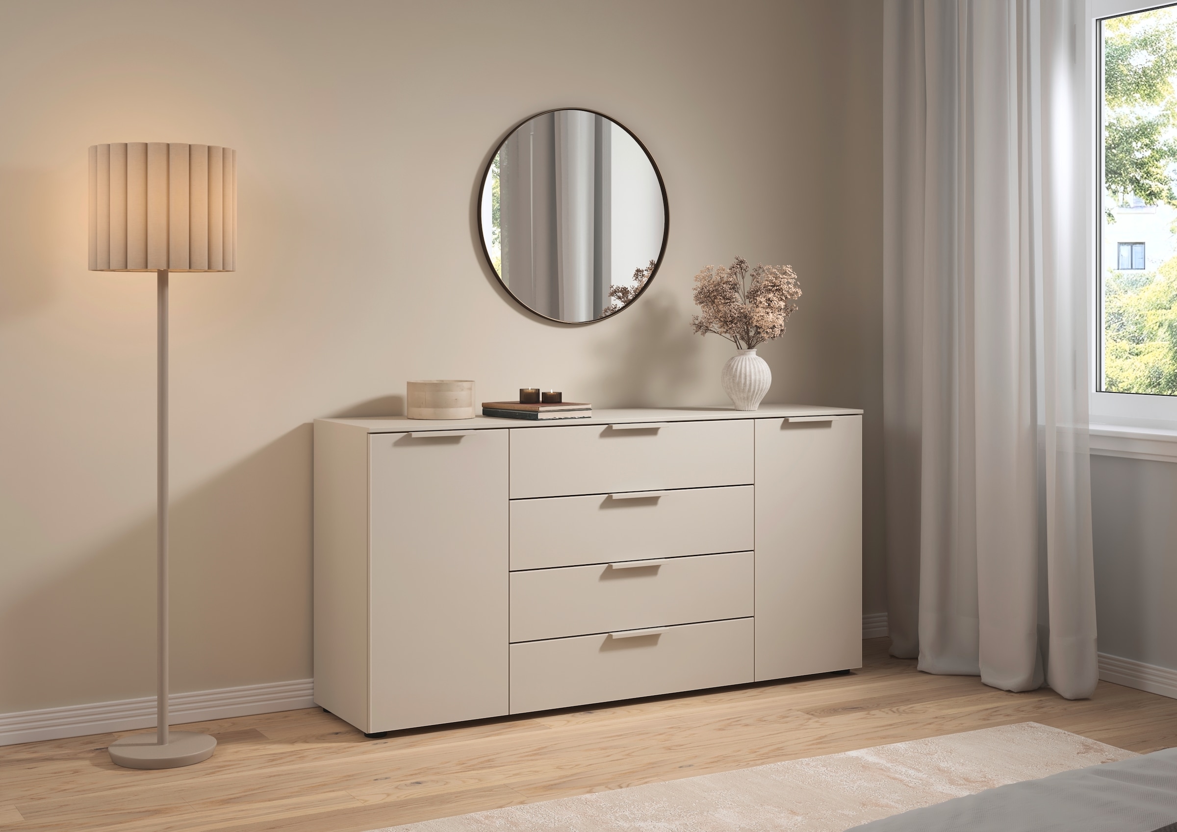 LeGer Home by Lena Gercke Kommode "Serina", mit 4 Schubkästen und 2 Türen s günstig online kaufen
