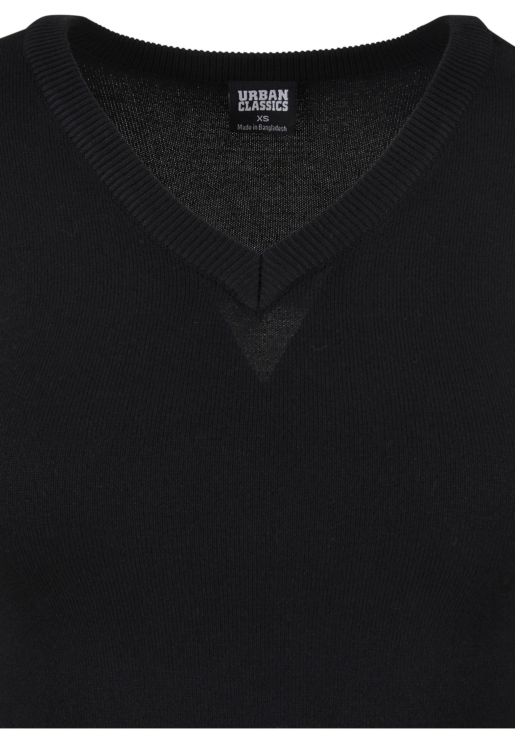 URBAN CLASSICS Sweatshirt »Urban Classics Damen Ladies Knitted V-Neck Sweater«, 1 Stk.
