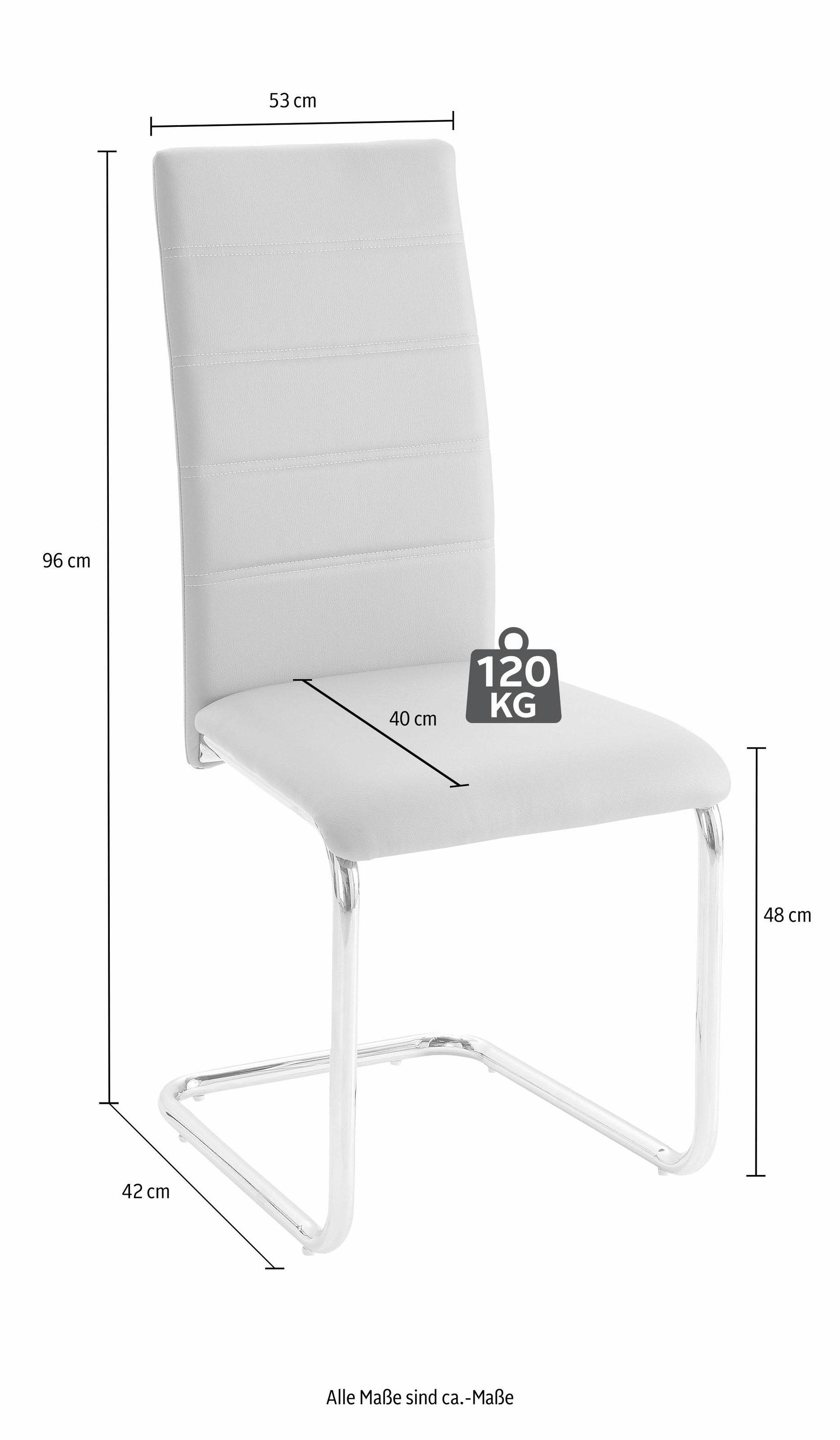 INOSIGN Essgruppe "Normadora" Set, 5 Stk. tlg. mit Glastisch, Freischwinger günstig online kaufen