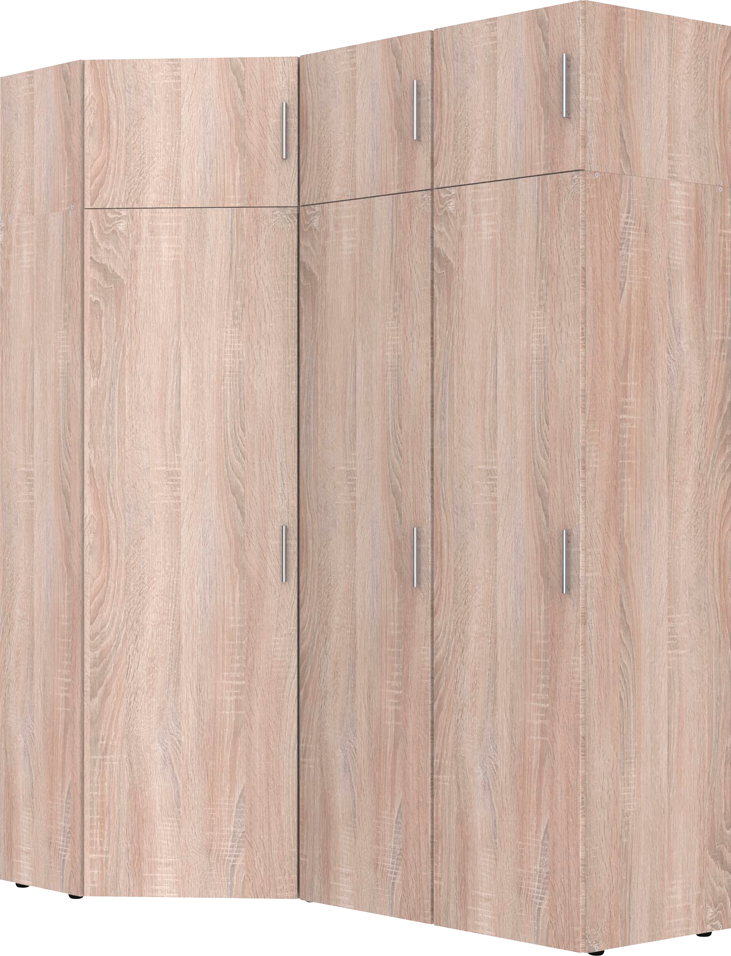 Schranksystem WIMEX, H:225cm T:54cm, braun, Schlafzimmer, Schränke, "Münster", Mehrzweckschrank