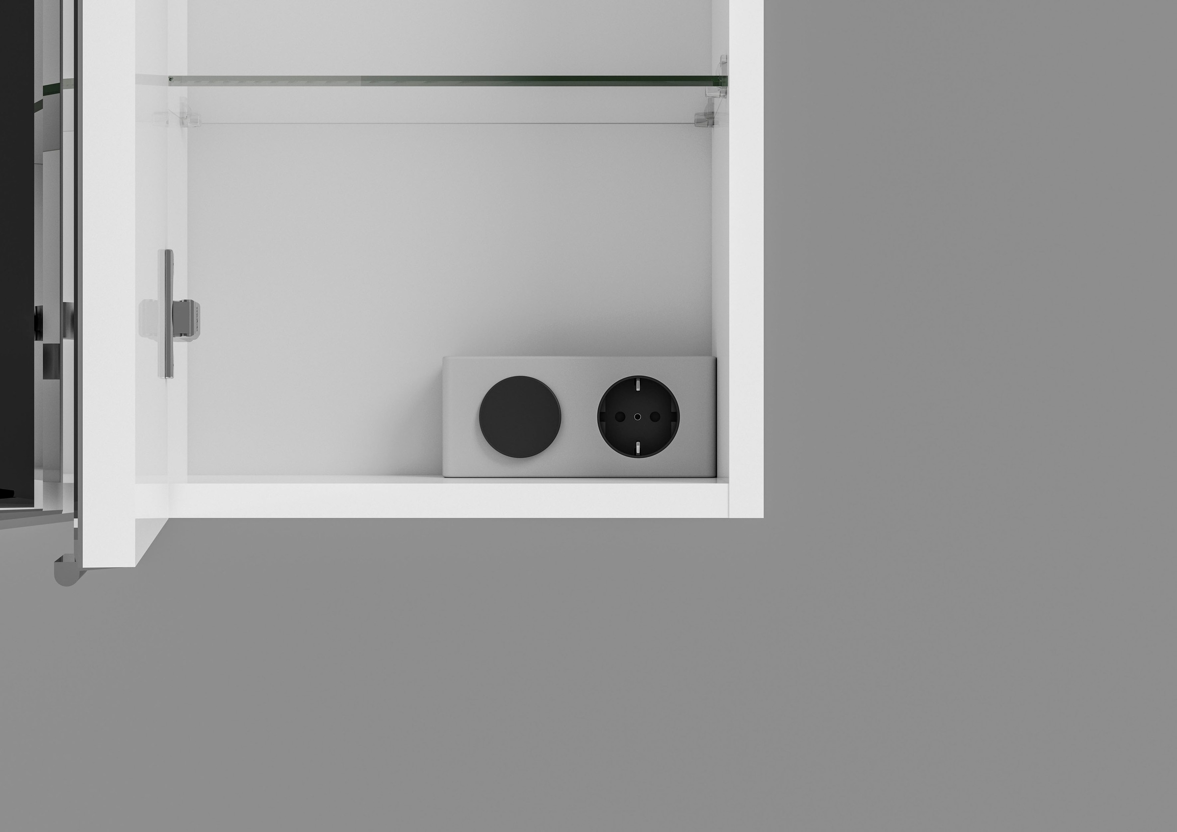 Saphir Badmöbel-Set »6005 Sprint Keramik-Waschtisch mit LED-Spiegelschrank, 122 cm breit«, (2 St.), Waschplatz inkl. Türdämpfer, 3 Türen, 2 Schubladen, Waschtisch Set