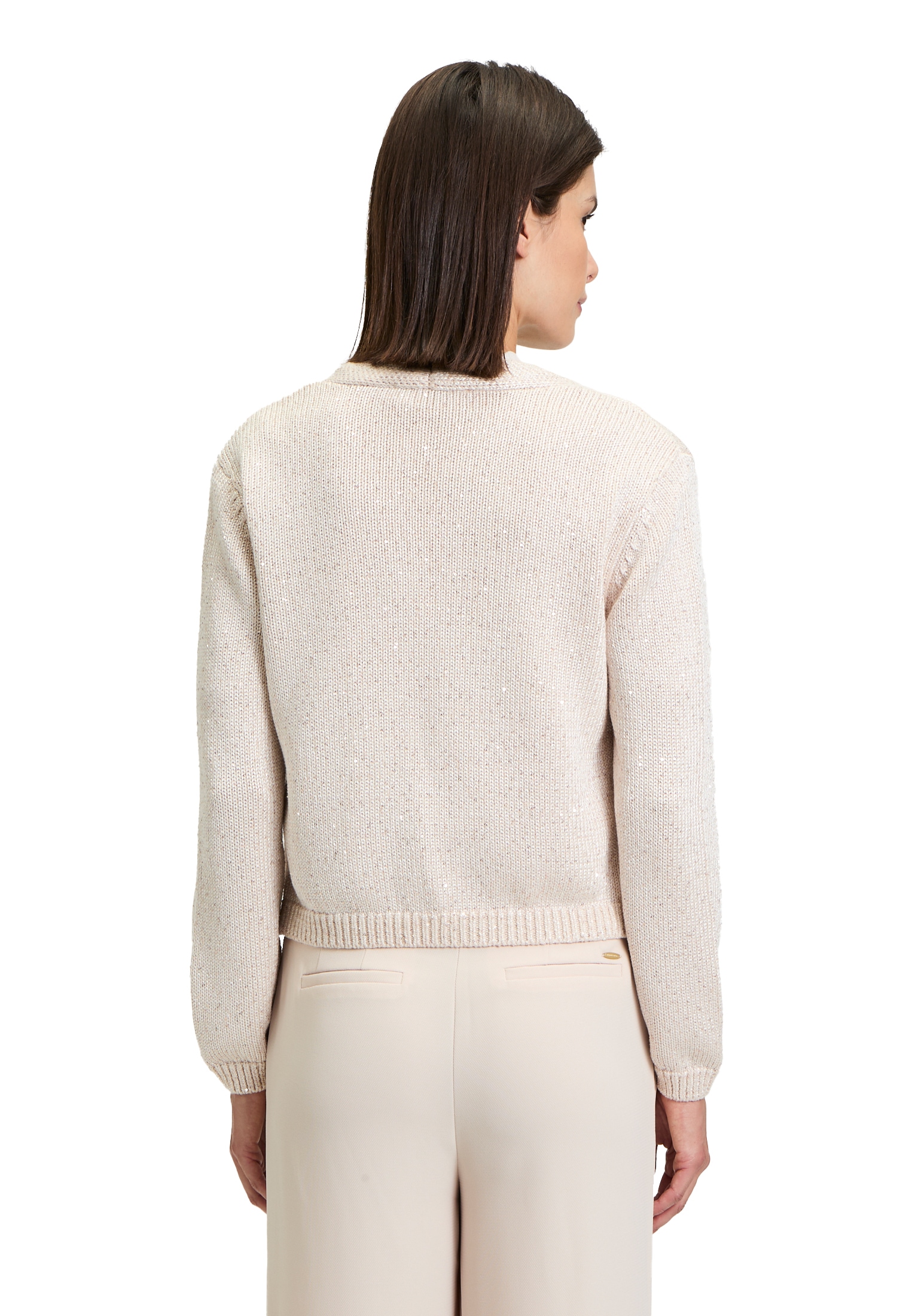 Betty&Co Strickjacke »Betty & Co Strick-Cardigan mit Pailletten«, Glitzer