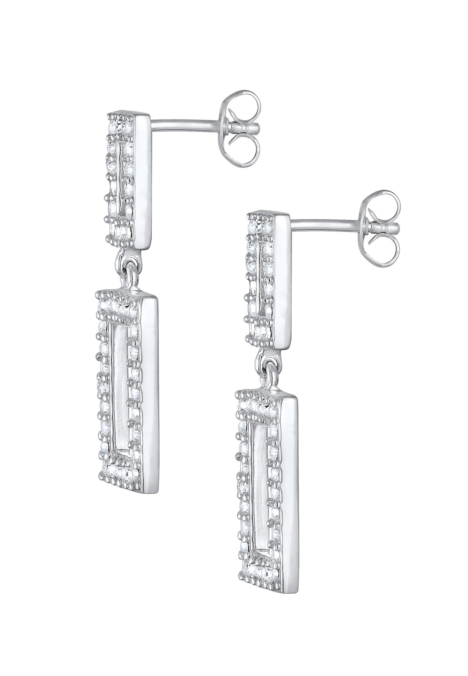 Elli Premium Paar Ohrstecker »Ohrringe Ohrhänger Geometrische Form 925 Silber, mit Kristallen von Swarovski®«