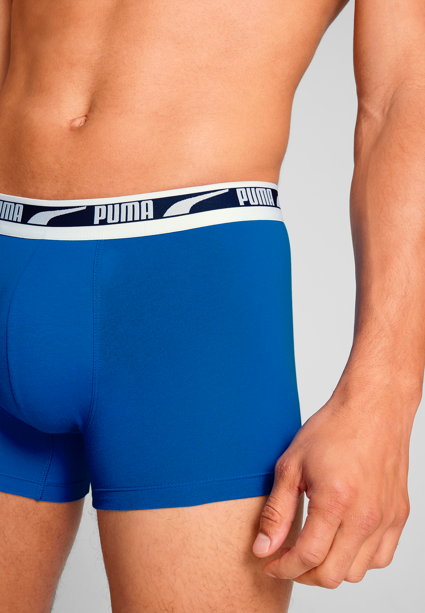 PUMA Boxershorts »PUMA MEN EVERYDAY MULTI LOGO BOXERS 2P«, (2er Pack), Komfortabler Logobund