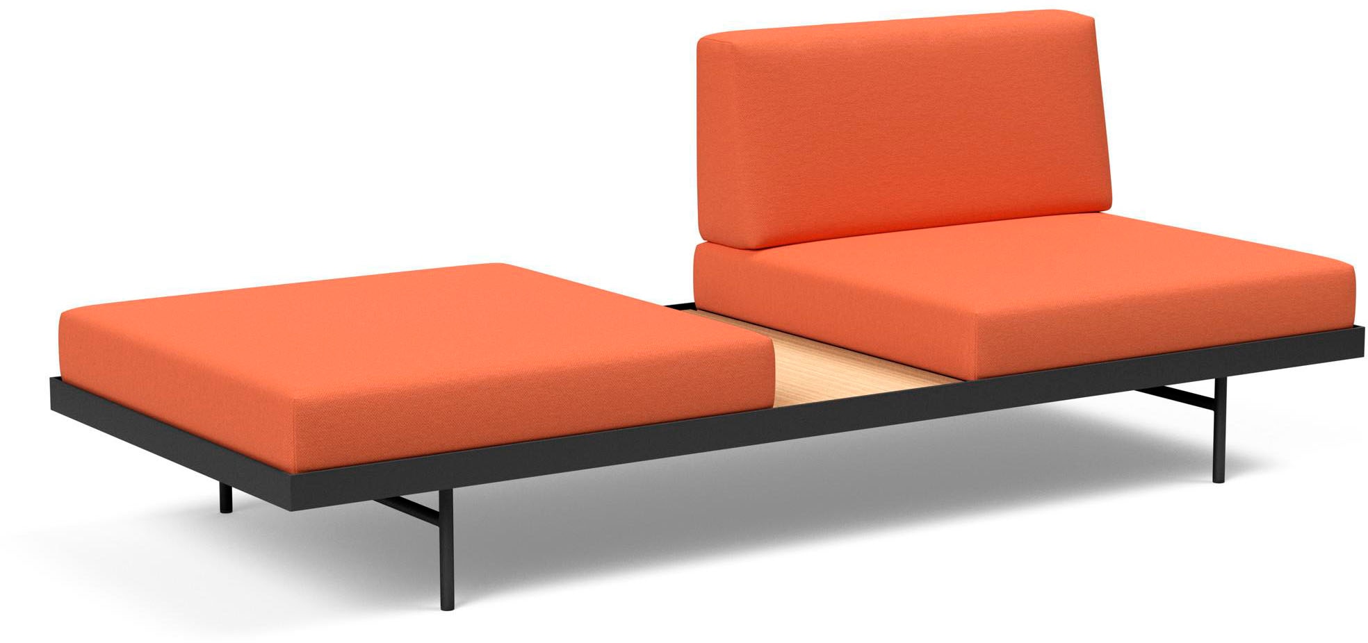 INNOVATION LIVING ™ Relaxliege »Puri Designcouch, innovativ und elegant, Solitärmöbel, Daybed«, Daybed mit integrierter Holzablage, hoher Sitz- und Liegekomfort