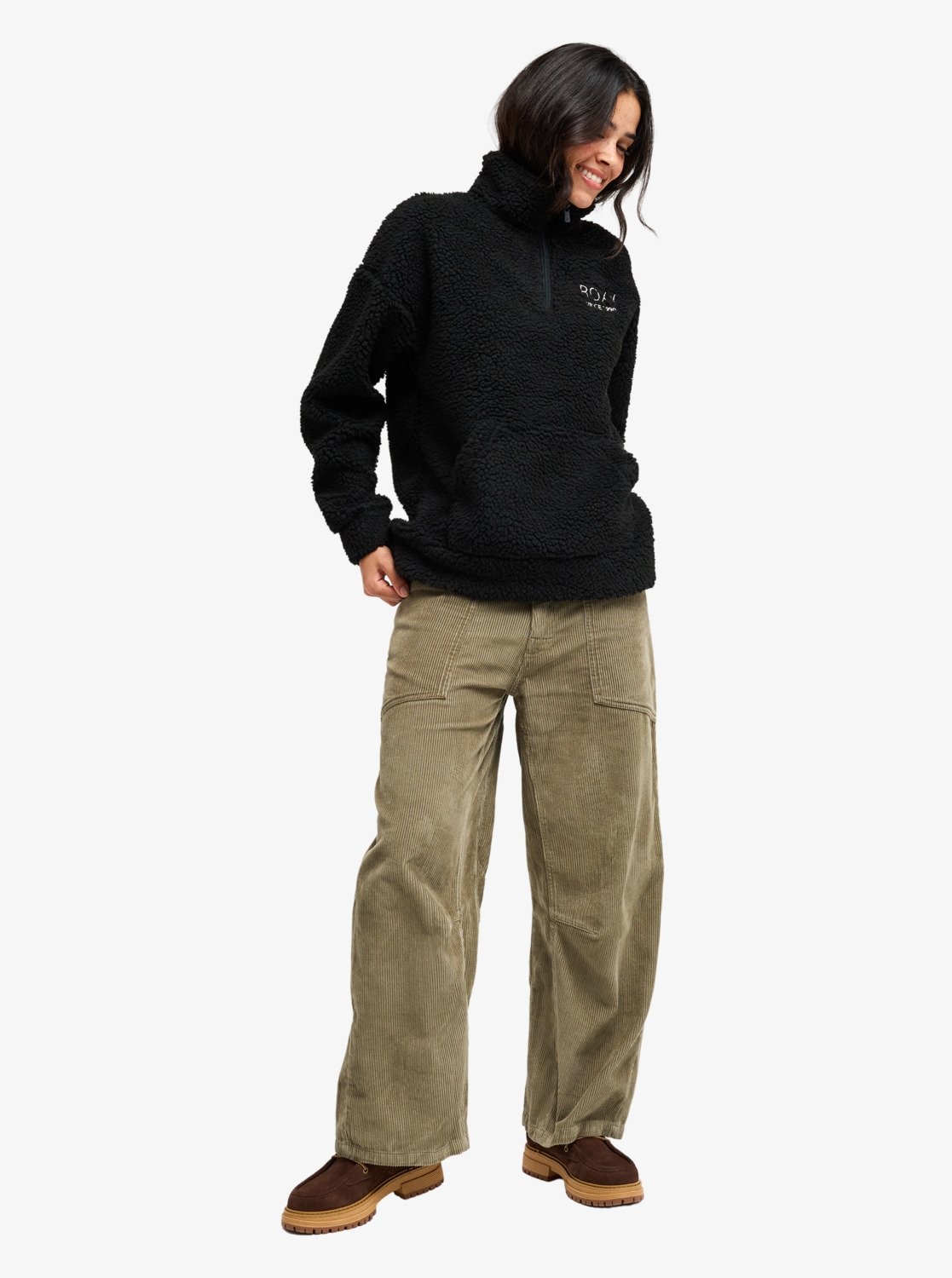Roxy Strickfleece-Pullover »LIVE OUT LOUD ART« mit Stehkragen