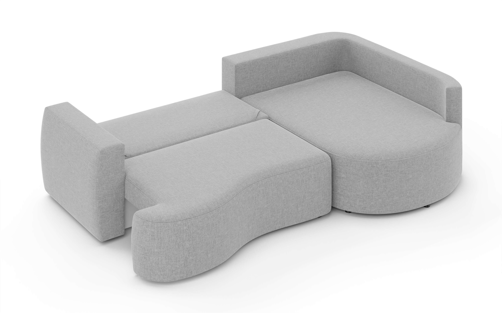 INOSIGN Ecksofa »Kahekili, Schlafsofa mit Bettkasten, Maße B/T/H: 255/181/90/ cm«, L-Form mit Wellenunterfederung, 7 Rückenkissen und 2 Zierkissen