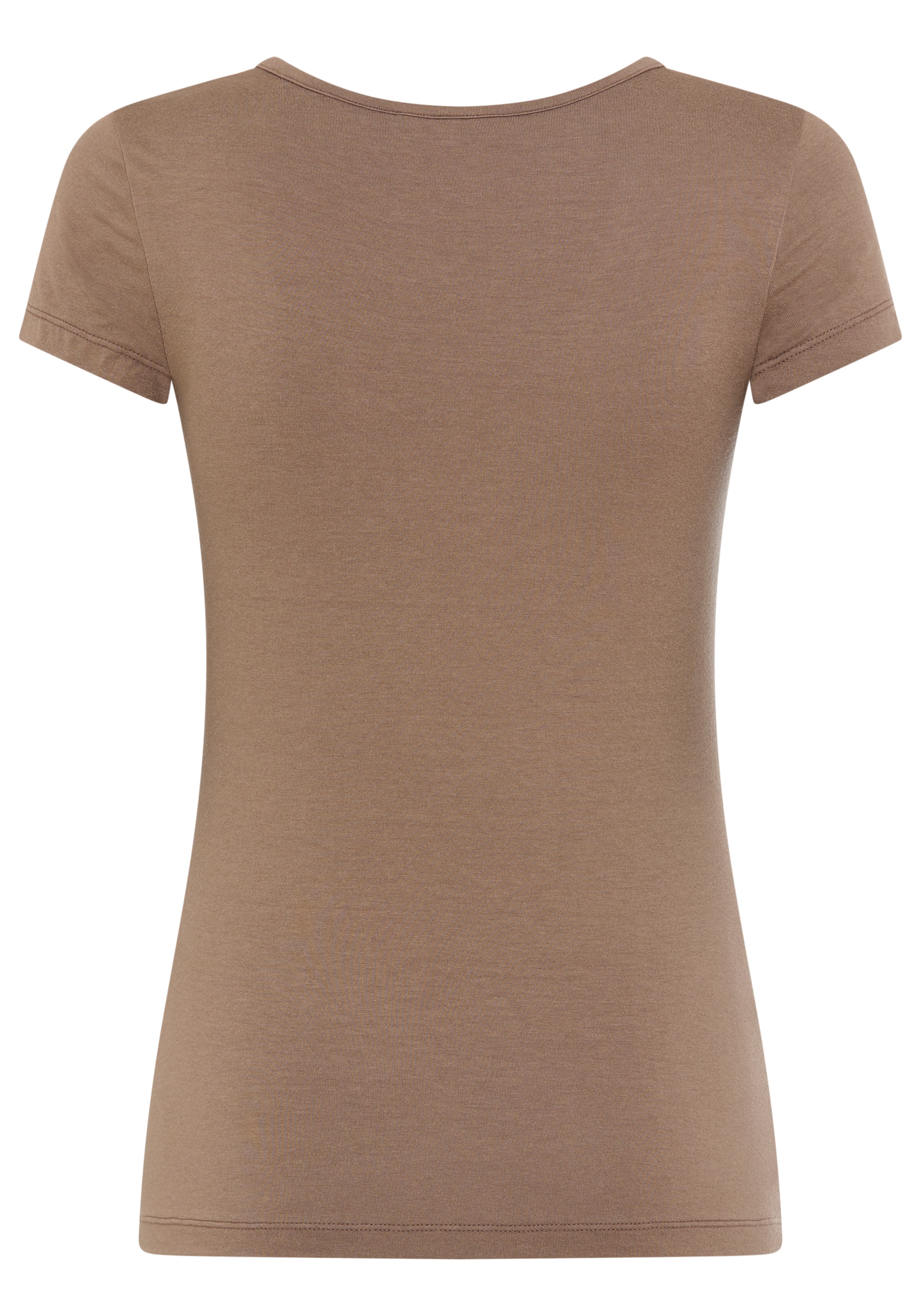 Melrose T-Shirt taillierte Passform, tiefer V-Ausschnitt, aus elastischem Jersey