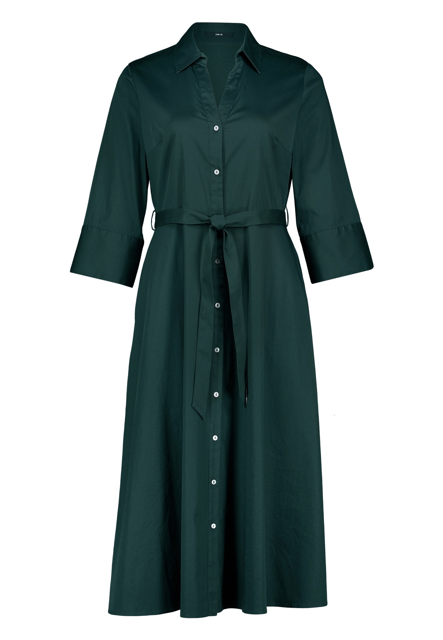 Zero Hemdblusenkleid "Damen mit 3/4 Arm" Ohne Tasche Bindegürtel günstig online kaufen